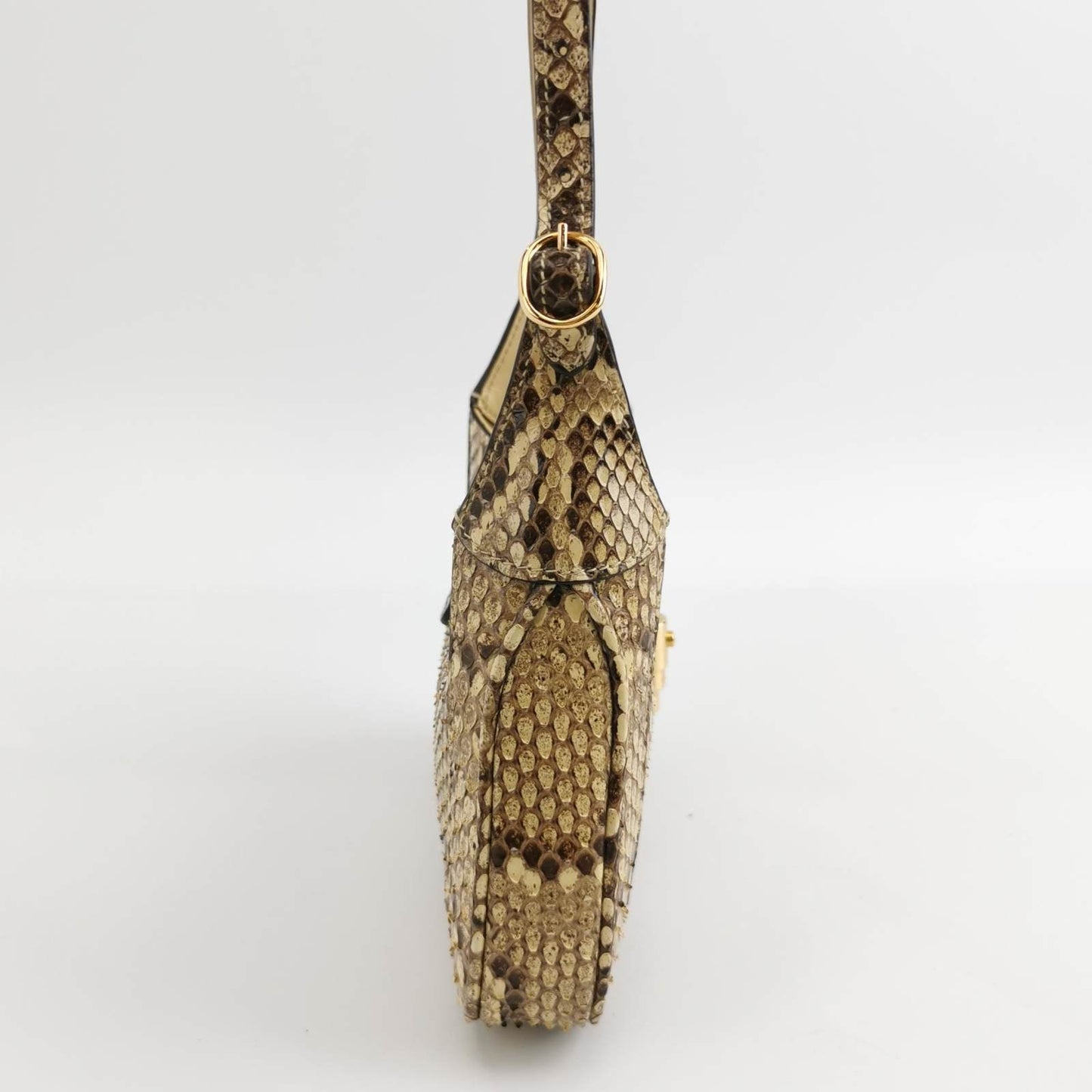 Gucci Jackie 1961 Mini Python-skin Leather Bag with Adjustable Strap Size Multicolor