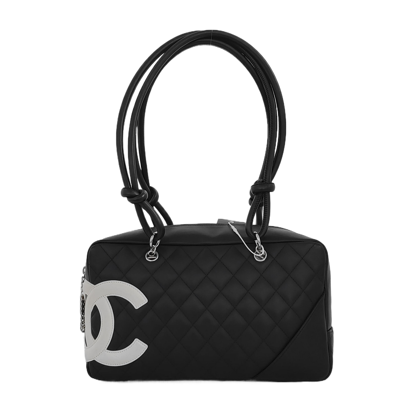 Chanel Cambon Medium Shoulder Bag Black  Double Strap