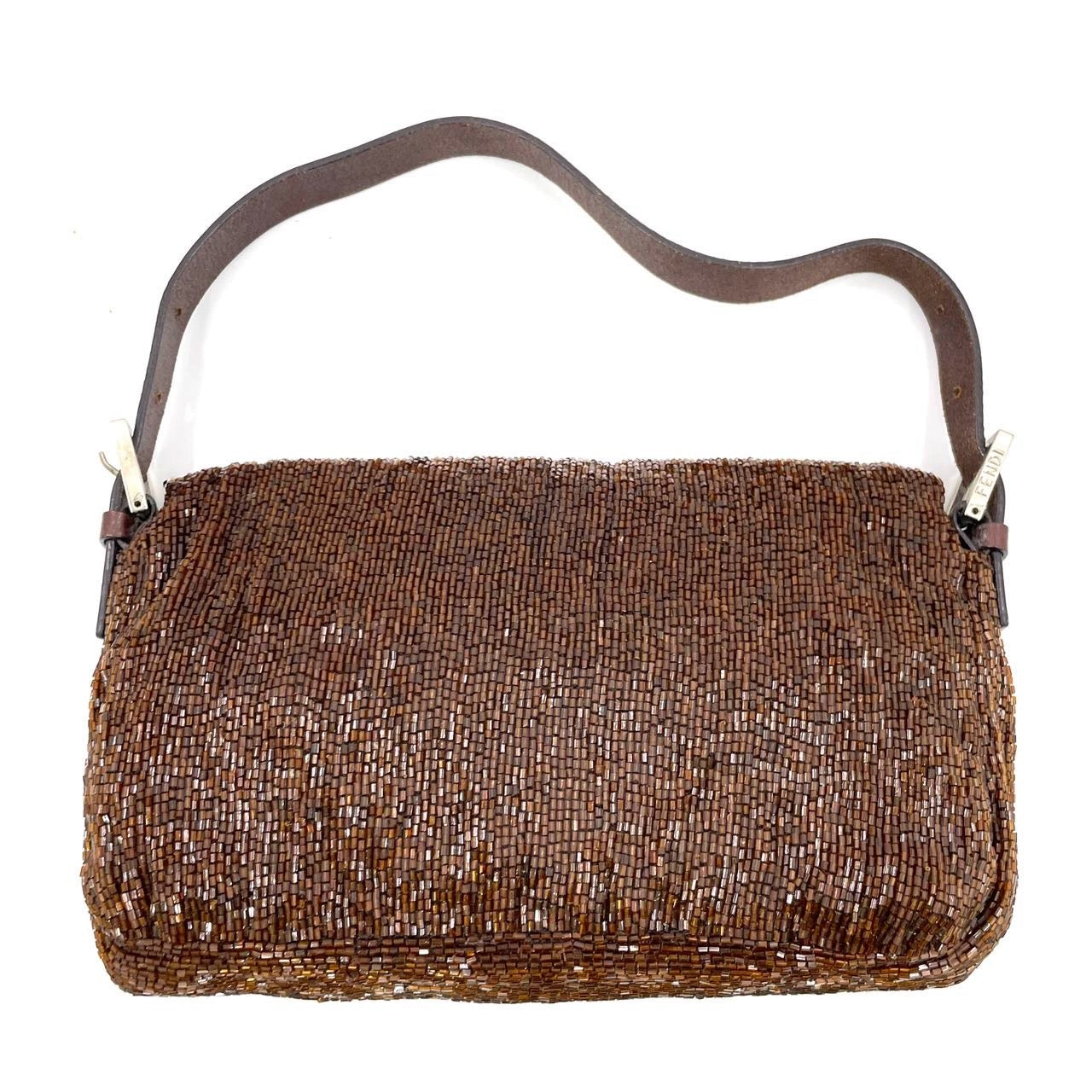Fendi Baguette   Dark Chocolate Brown Glitter Beads