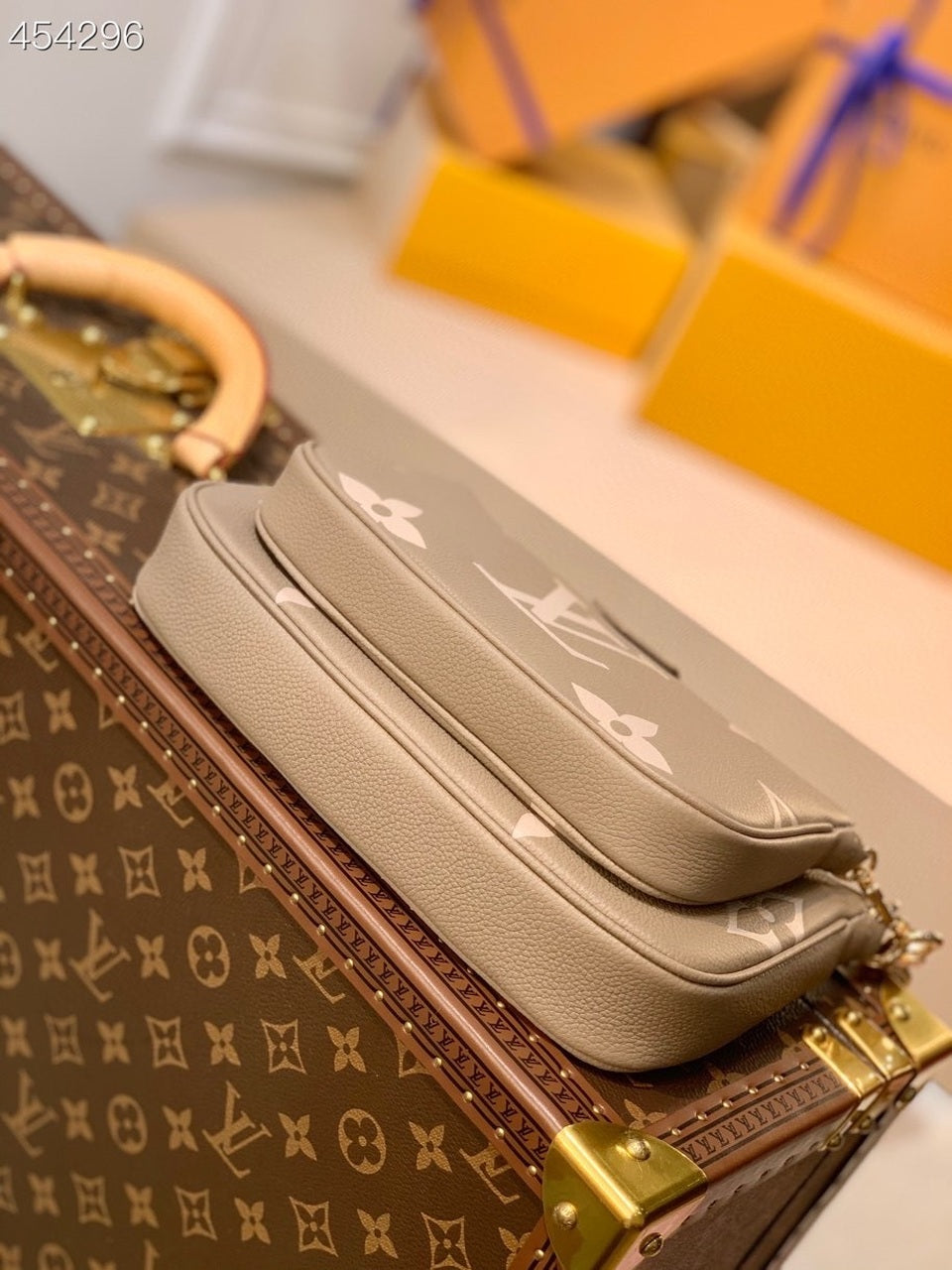 Top Quality Multi Pochette Accessoires Monogram Empreinte Tourterelle Beige/Cream For Women,  Shoulder And Crossbody Bags 9.8in/25cm Top Quality