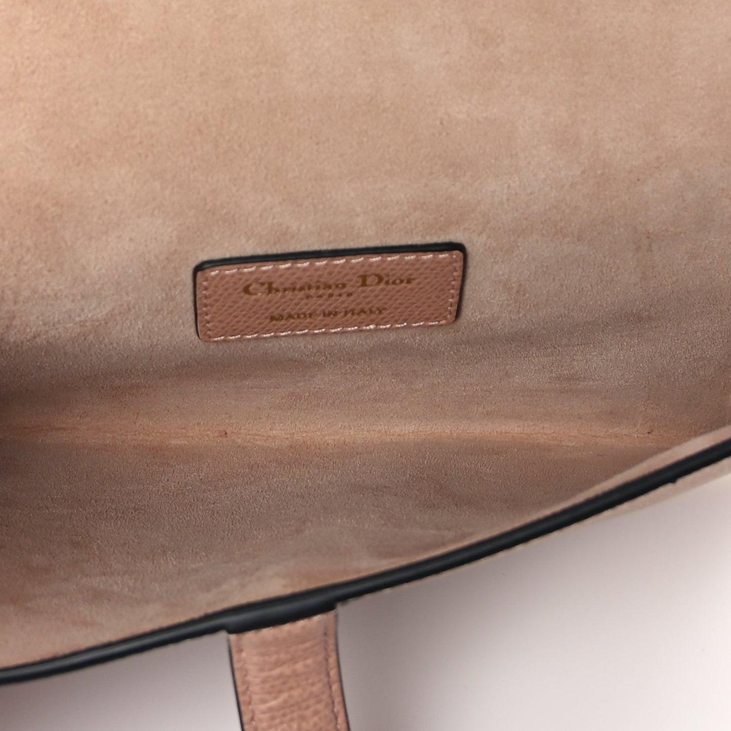Christian Dior Grained Calfskin Saddle Clutch Fard
