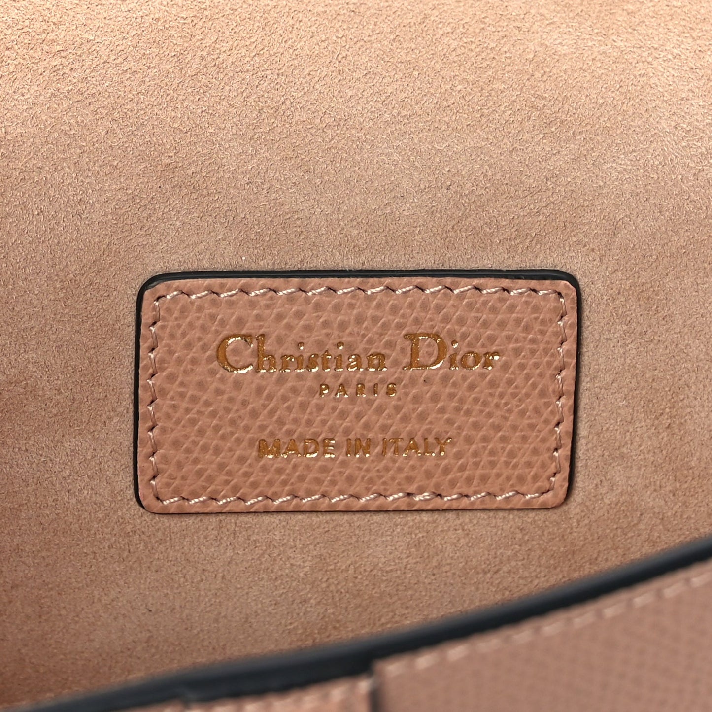 Christian Dior Grained Calfskin Saddle Clutch Fard