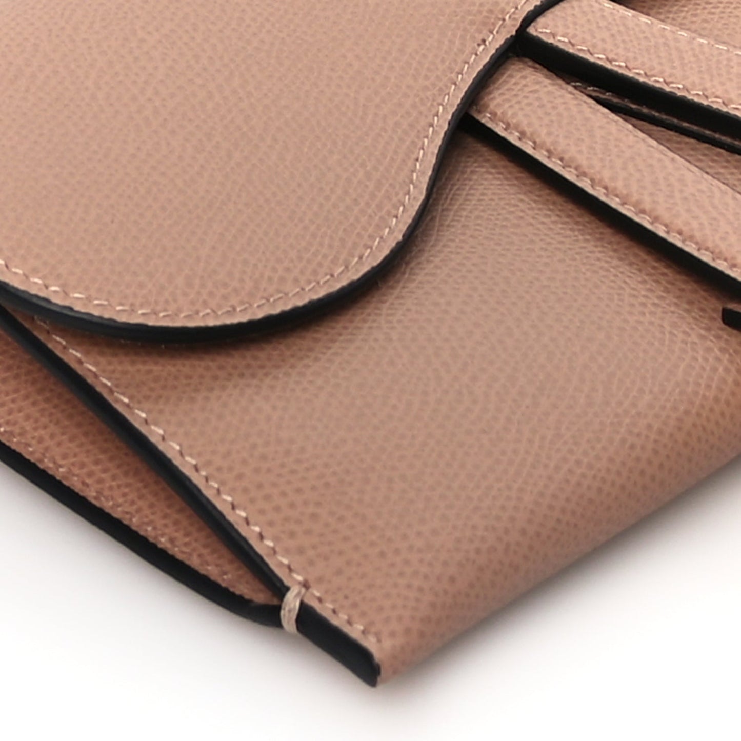 Christian Dior Grained Calfskin Saddle Clutch Fard