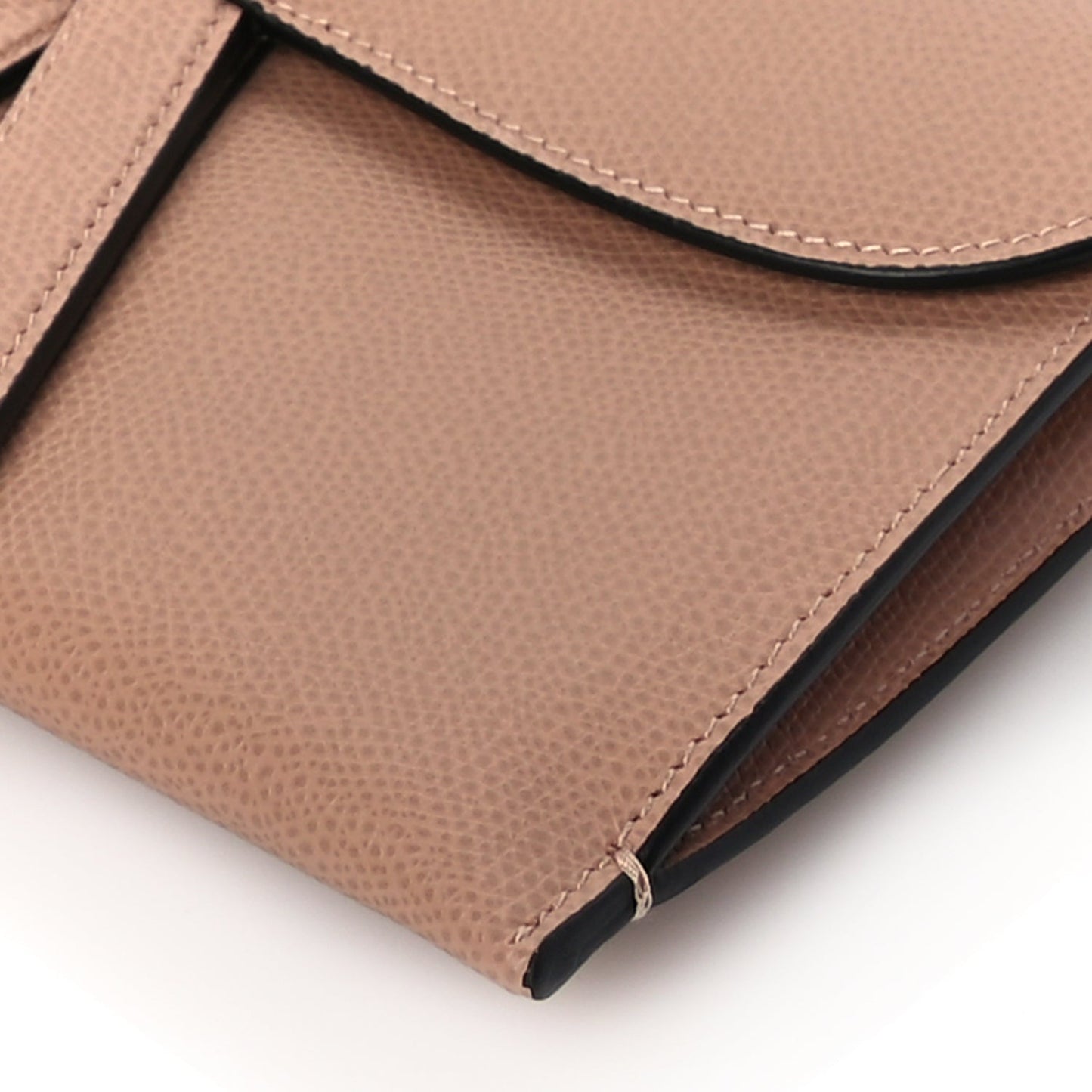Christian Dior Grained Calfskin Saddle Clutch Fard