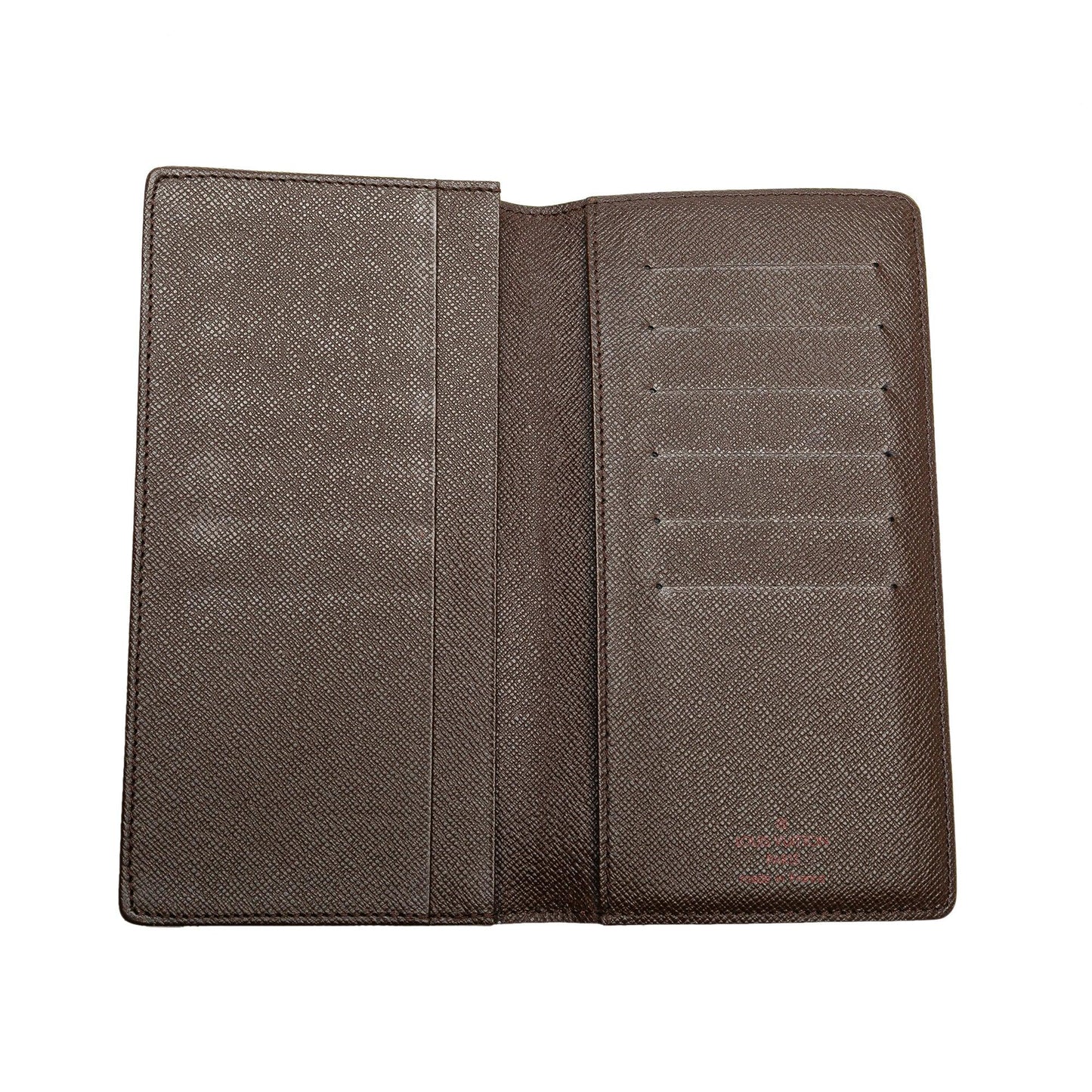 Brown Louis Vuitton Damier Ebene Brazza Wallet