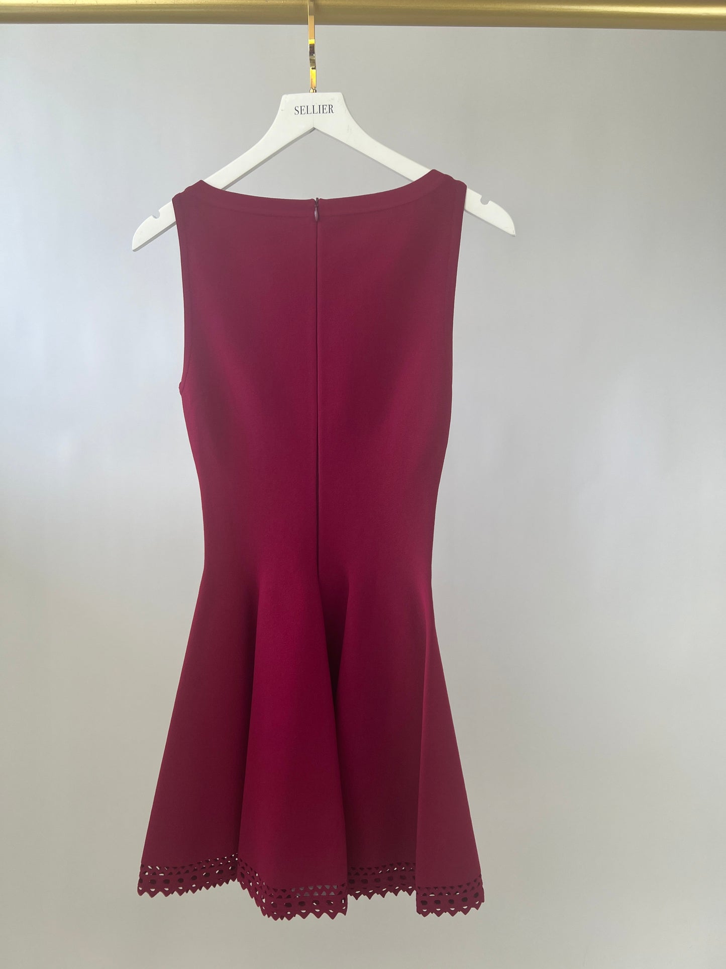 Ala•a Fuchsia Pink Sleeveless Skater Dress Size FR 38 (UK 10)