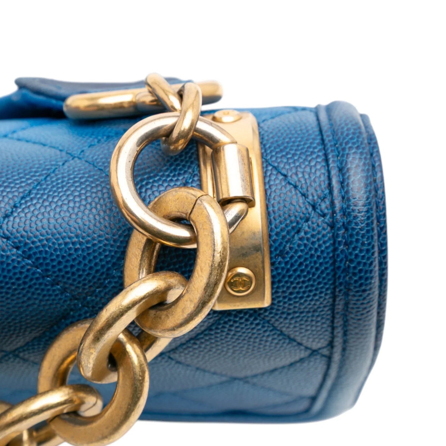 Blue Chanel Medium Quilted Caviar Sunset On The Sea Flap Satchel