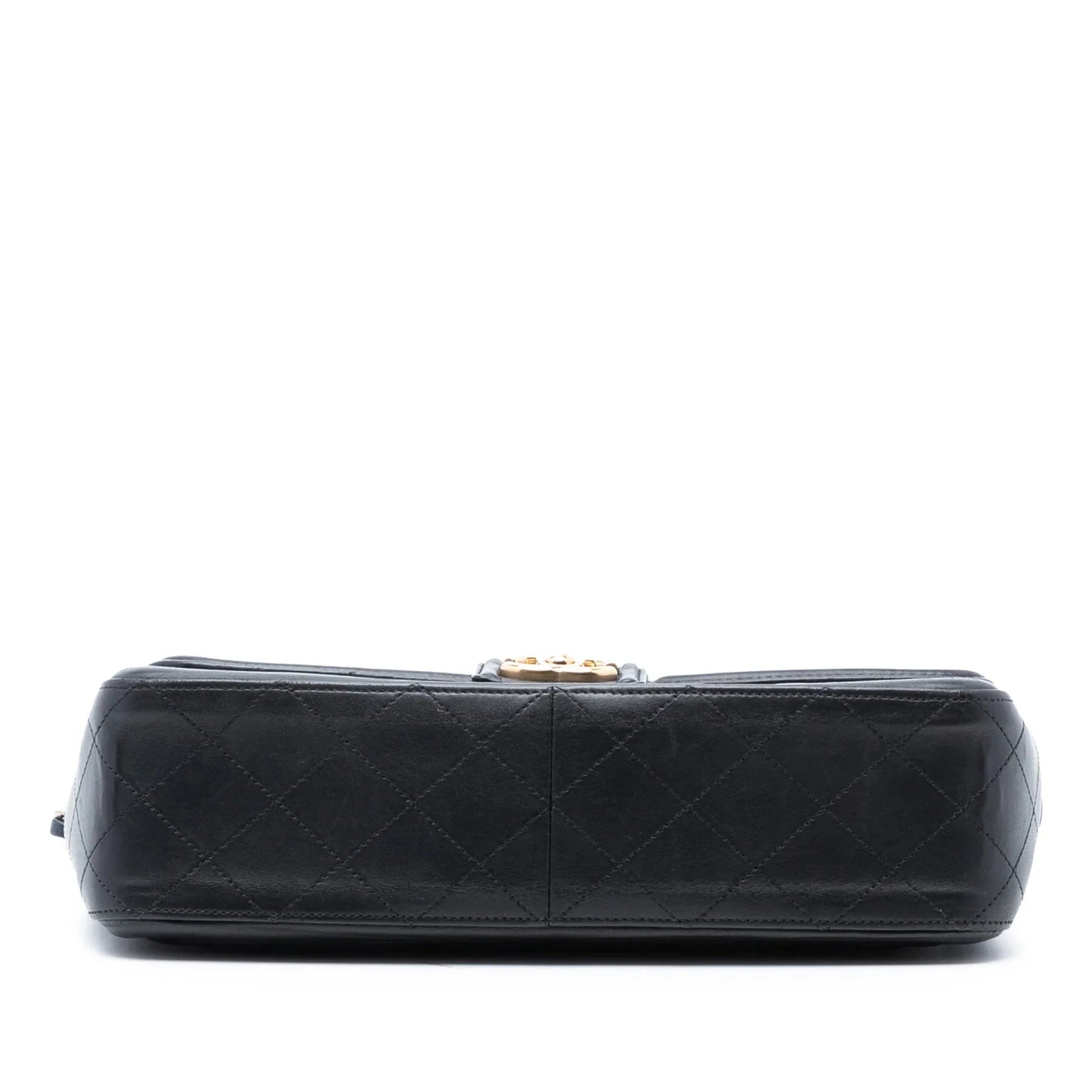 Blue Chanel Large Bicolor Quilted Lambskin Elegant CC Flap Shoulder Bag