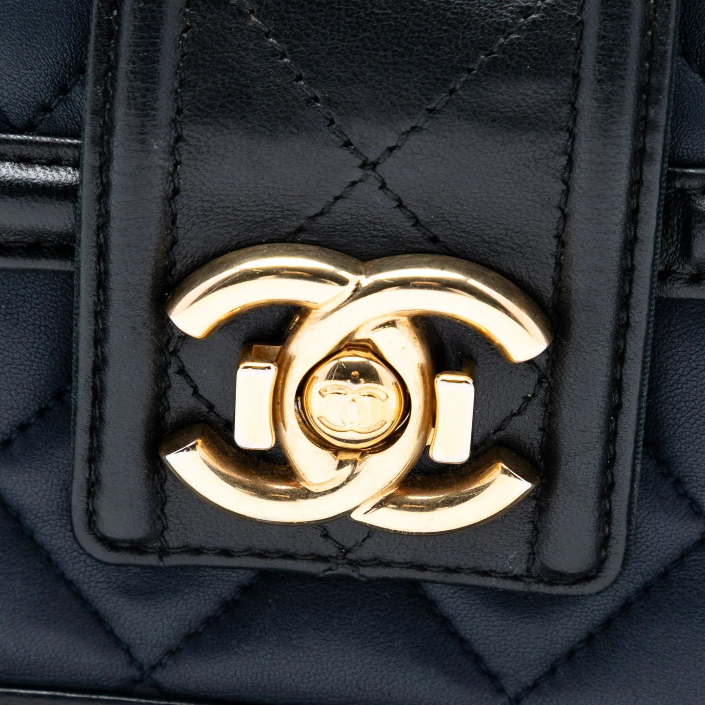 Blue Chanel Large Bicolor Quilted Lambskin Elegant CC Flap Shoulder Bag