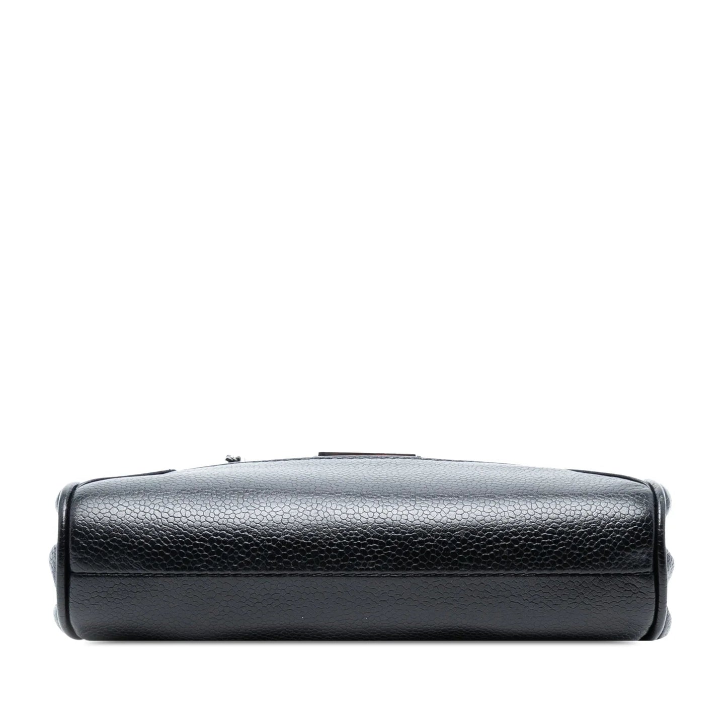 Black Chanel Mini Quilted Caviar Accordion Flap Shoulder Bag