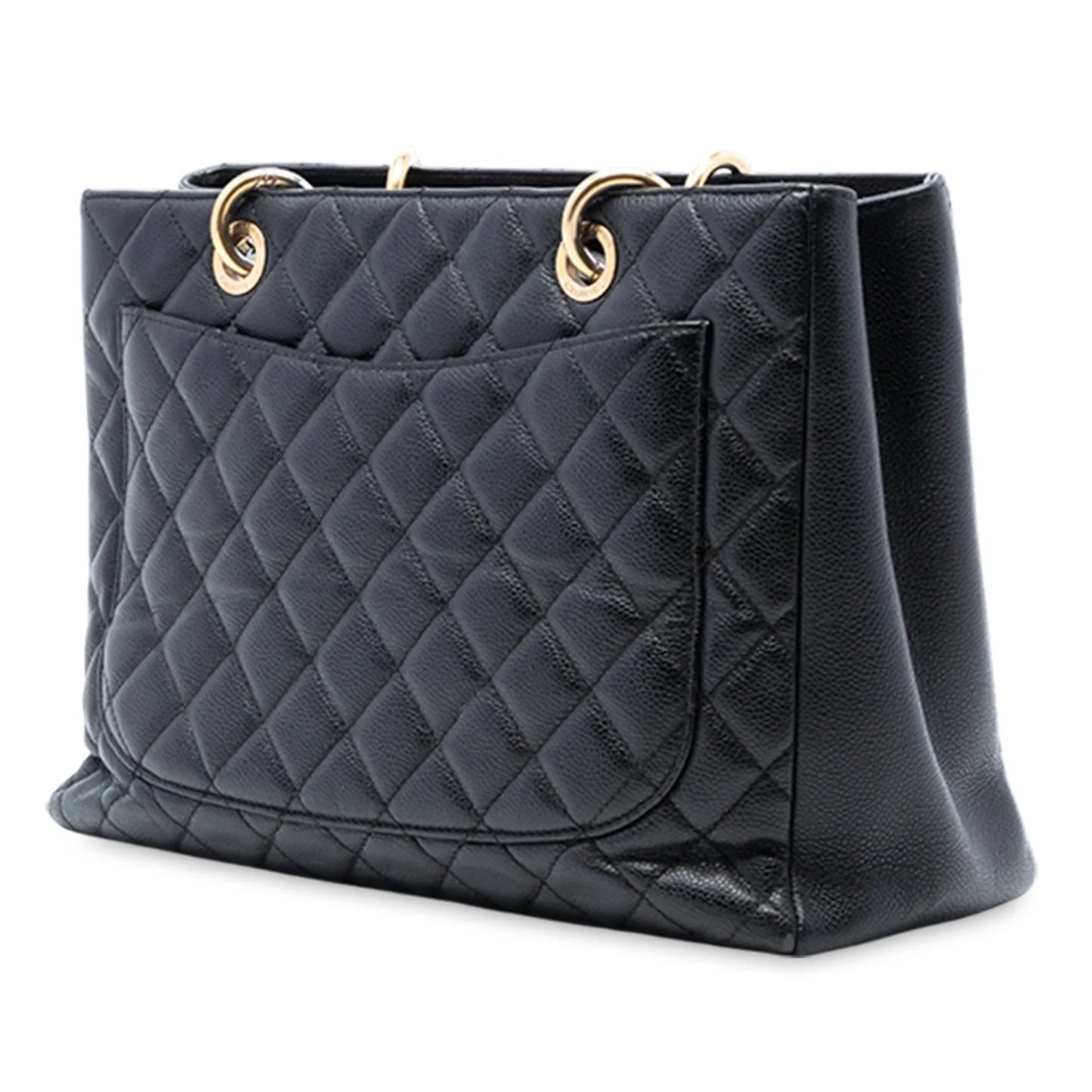Black Chanel Caviar Grand Shopping Tote