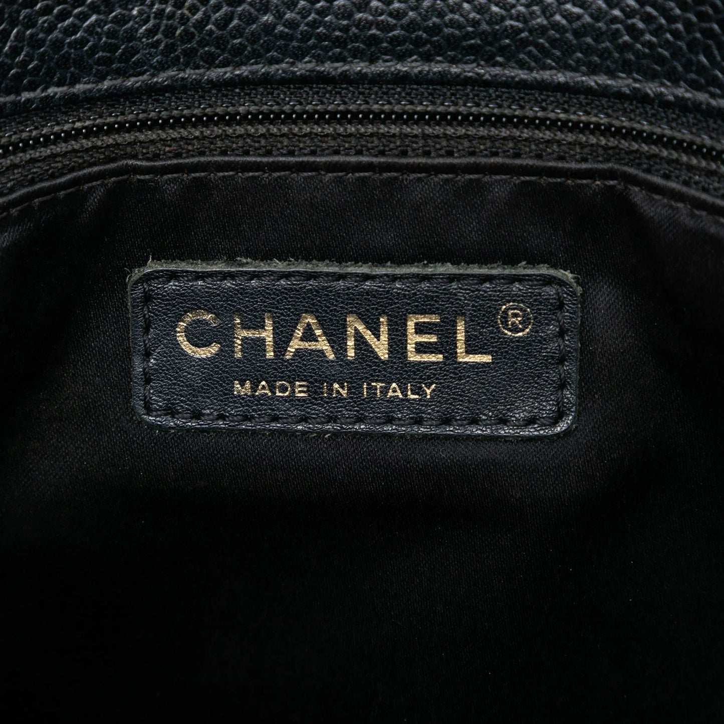 Black Chanel Caviar Grand Shopping Tote
