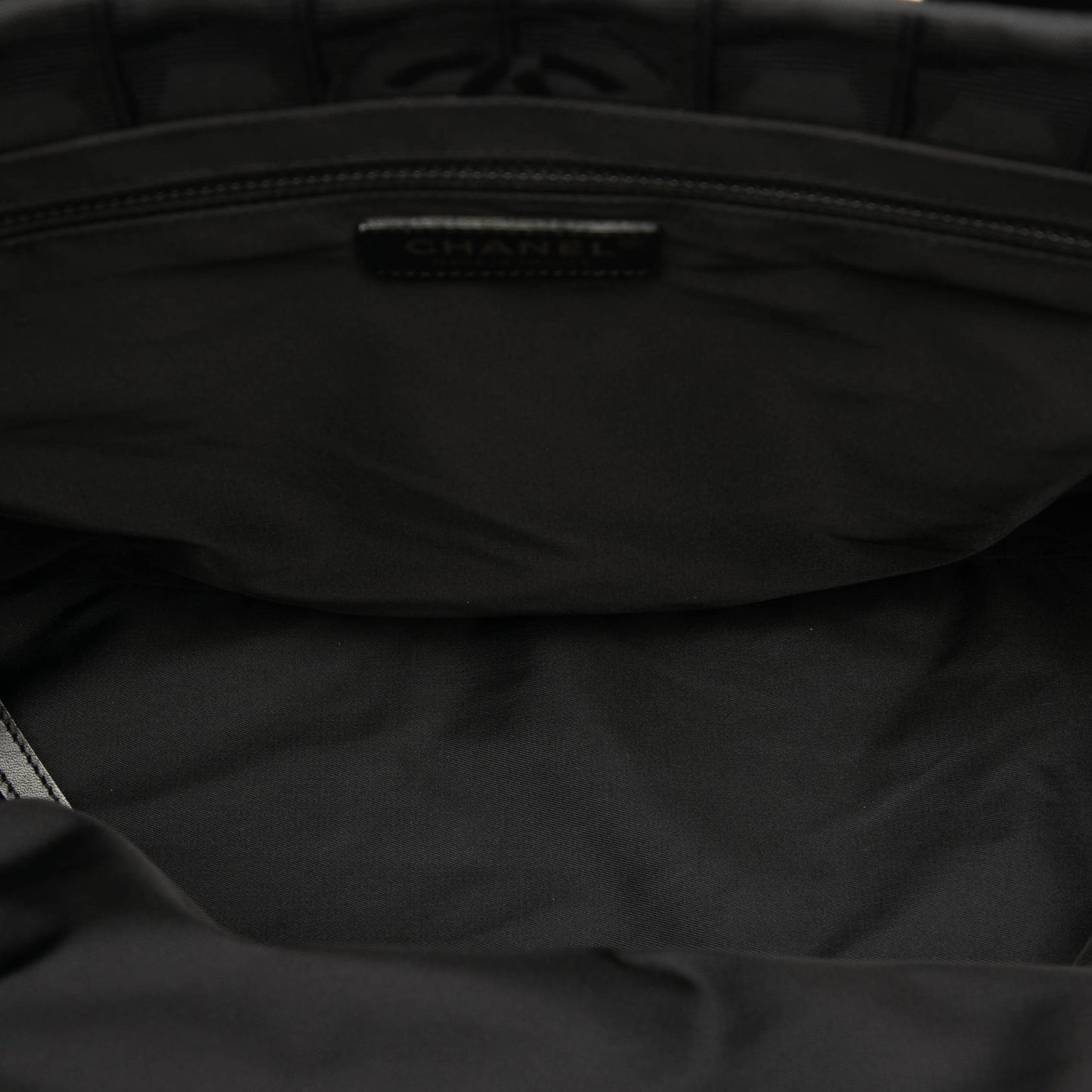 Black Chanel New Travel Line Nylon Tote