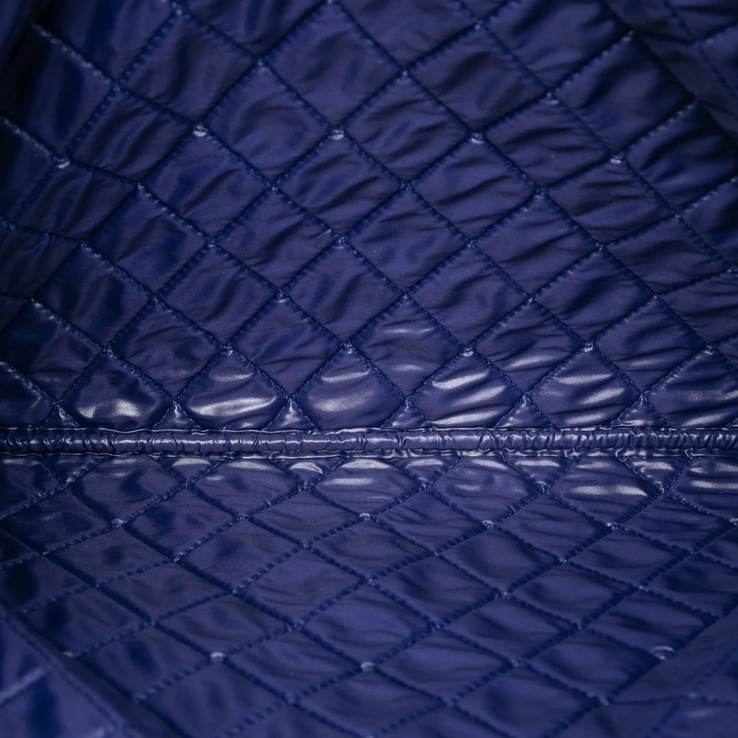 Blue Chanel CC Bi Quilted Lambskin O Case Clutch