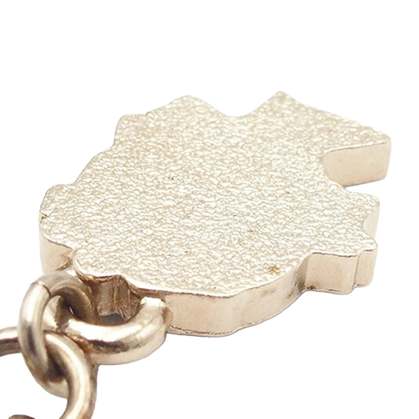 Gold Chanel Gold Plated Resin Train Tag Pendant Necklace