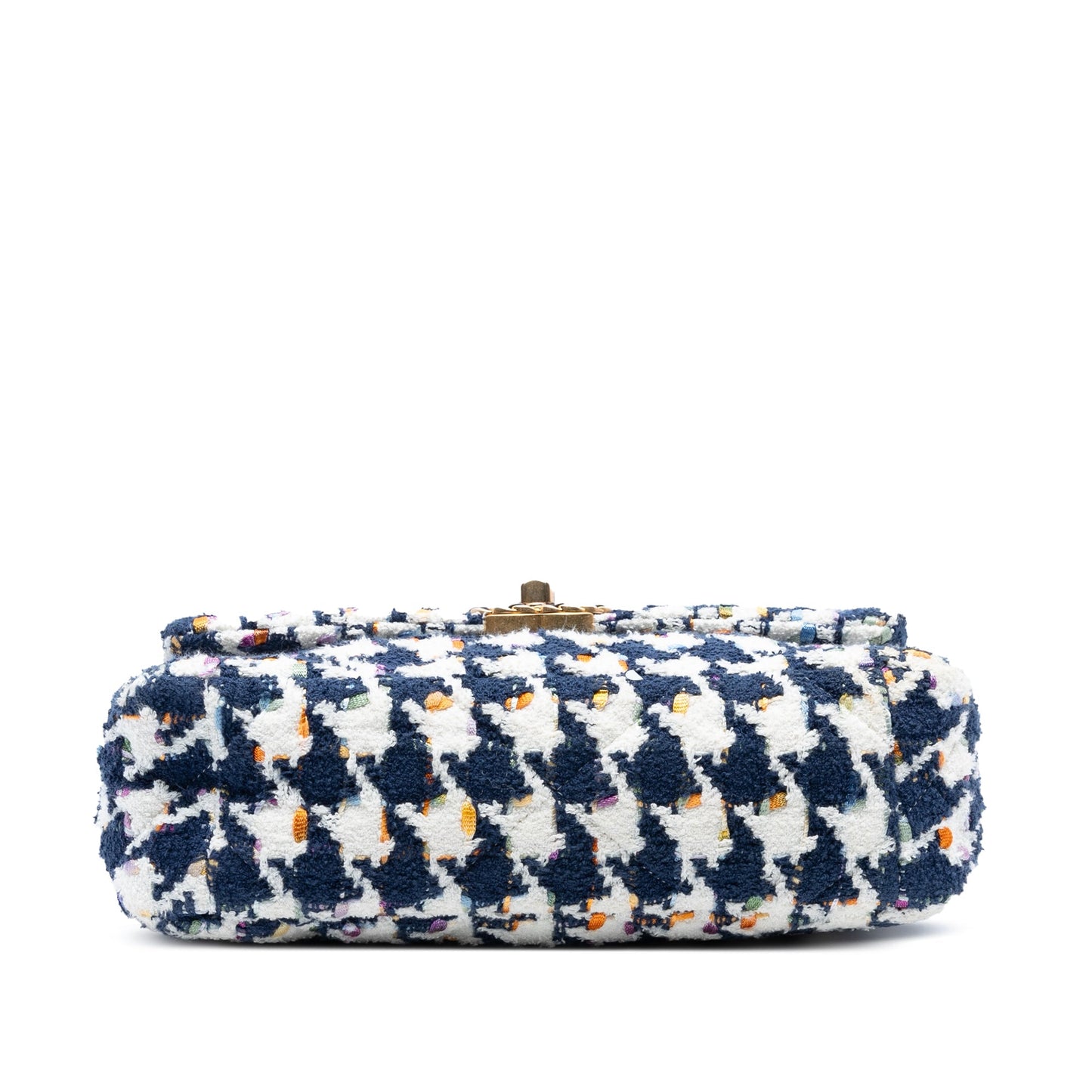Blue Chanel Medium Houndstooth Tweed 19 Flap Satchel