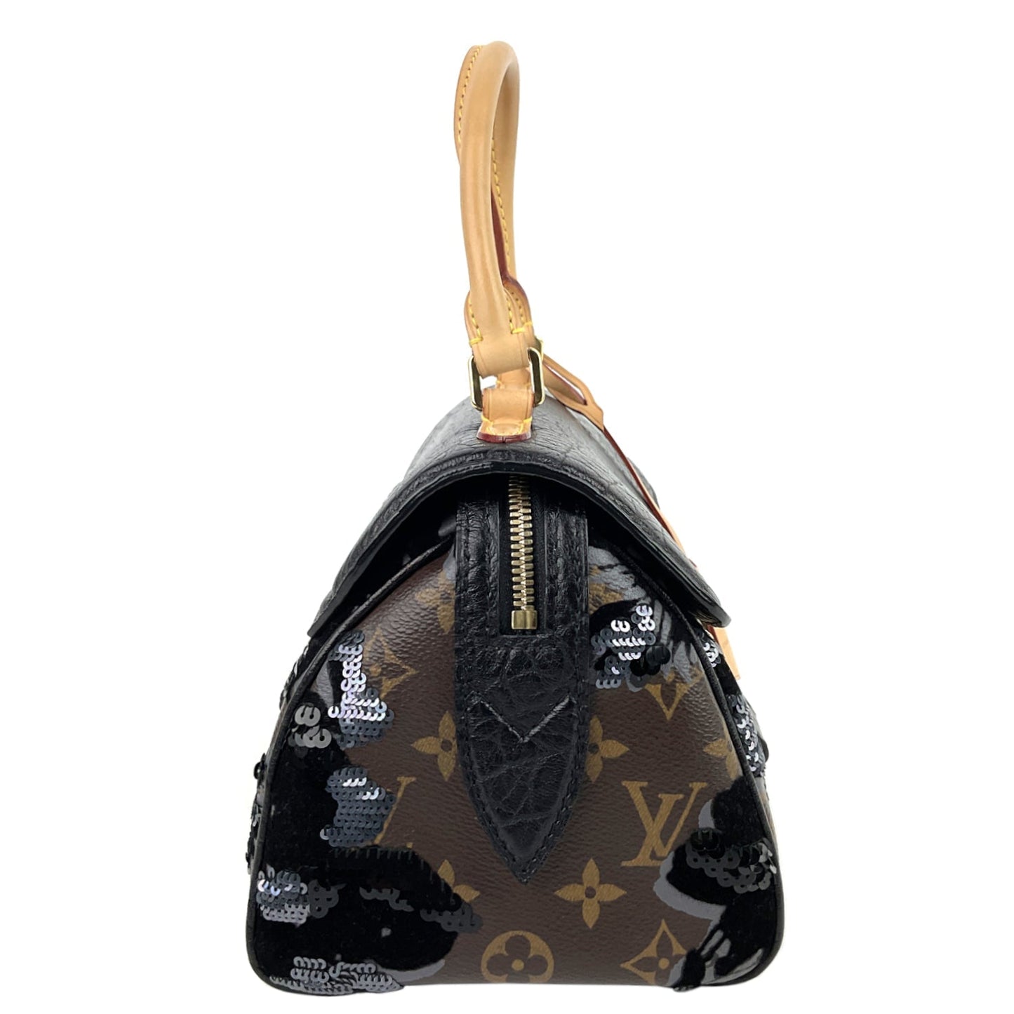 LOUIS VUITTON Carro l Fleur de Jais Monogram Canvas Bag