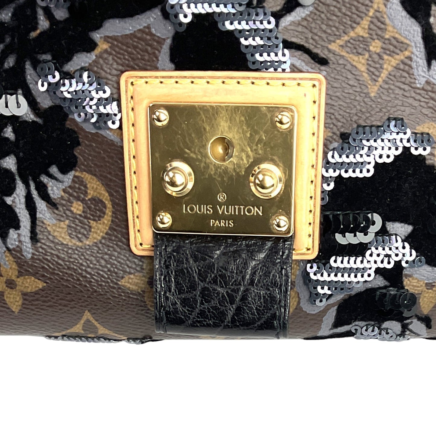 LOUIS VUITTON Carro l Fleur de Jais Monogram Canvas Bag