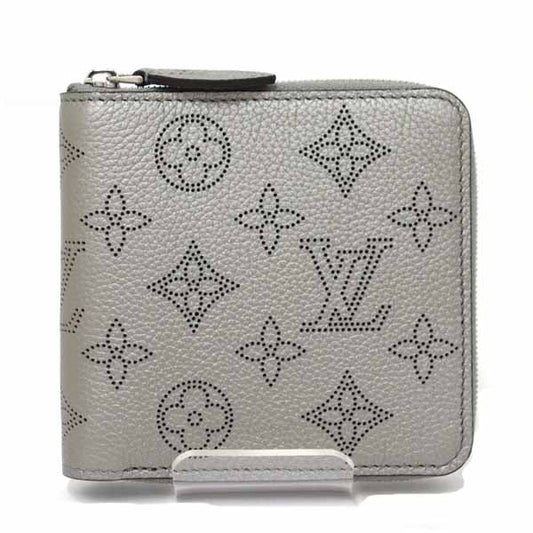 LOUIS VUITTON Bifold Wallet M81653 Monogram Mahina Silver Zippy Compact Wallet Women