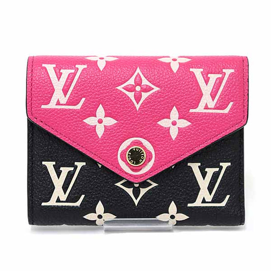 LOUIS VUITTON Tri-fold wallet M81285 Monogram Empreinte leather pink Portefeuille Victorine