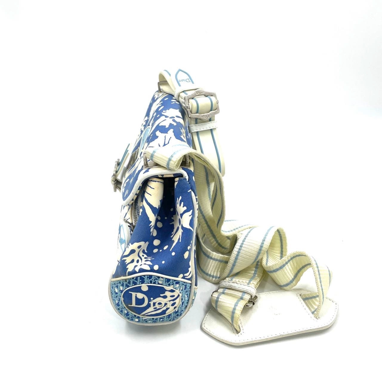 Dior   Surf Chick Shoulder Bag Blue and White Chinese Porcelain Print
