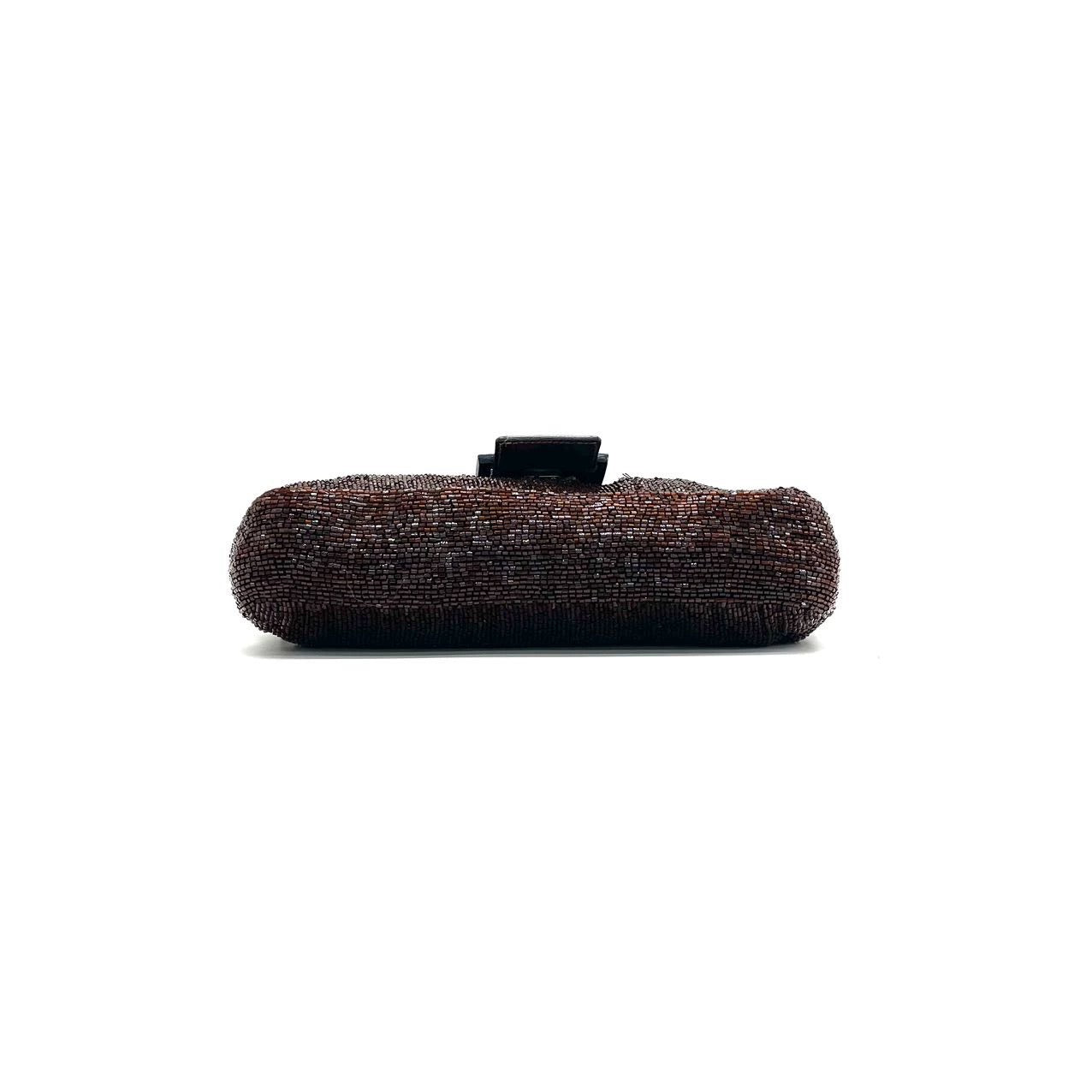 Fendi Baguette   Dark Chocolate Brown Glitter Beads