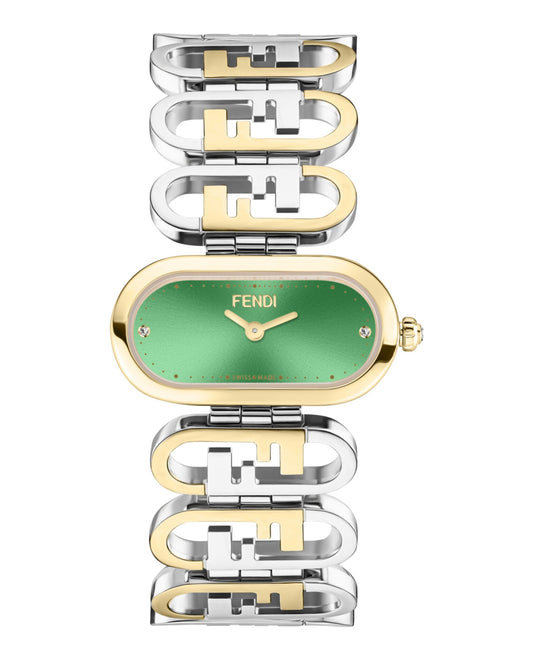 Fendi Womens  Two Tone 14.8mm Bracelet Fashion Watch