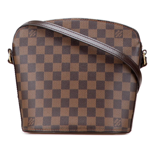 Brown Louis Vuitton Damier Ebene Drouot Crossbody Bag