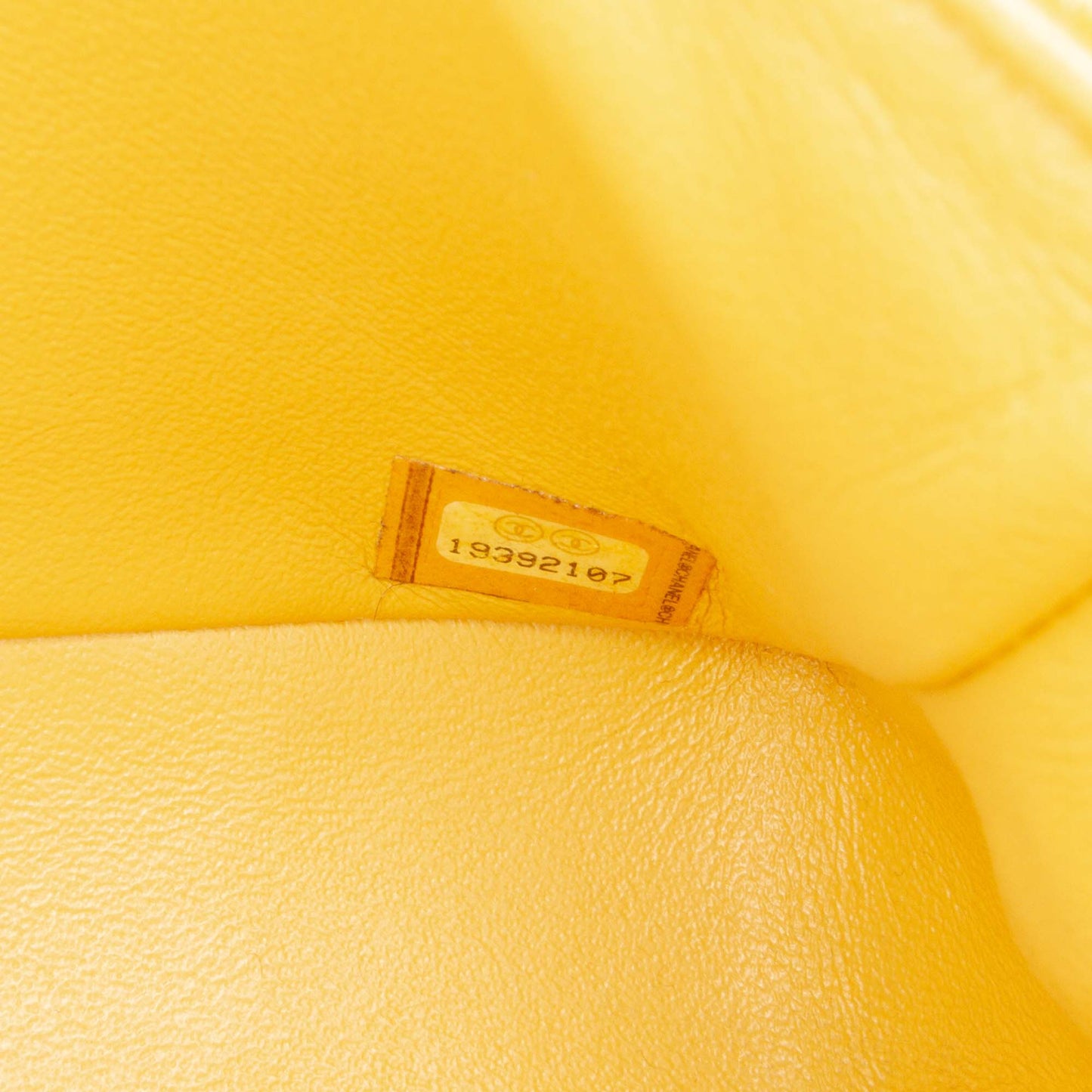 Yellow Chanel Mini Rectangular Classic Lambskin Single Flap Crossbody Bag