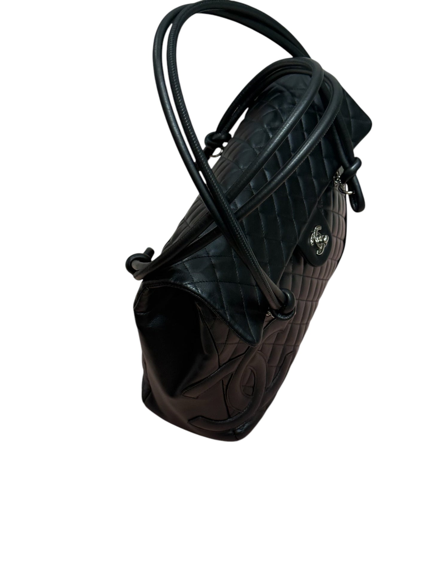 Chanel - sac cabas cambon cuir noir