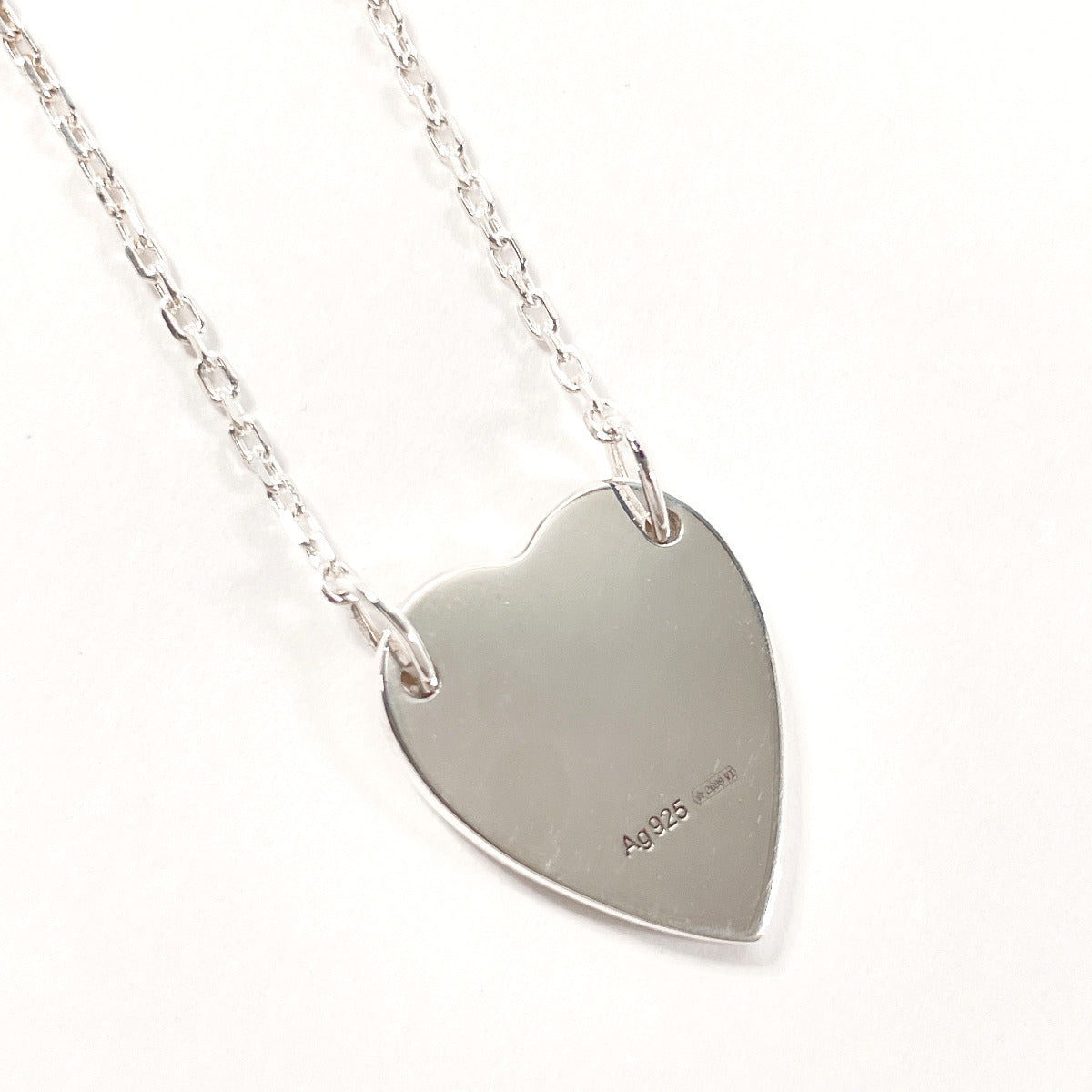GUCCI Necklace Silver925 Silver Heart plate Women