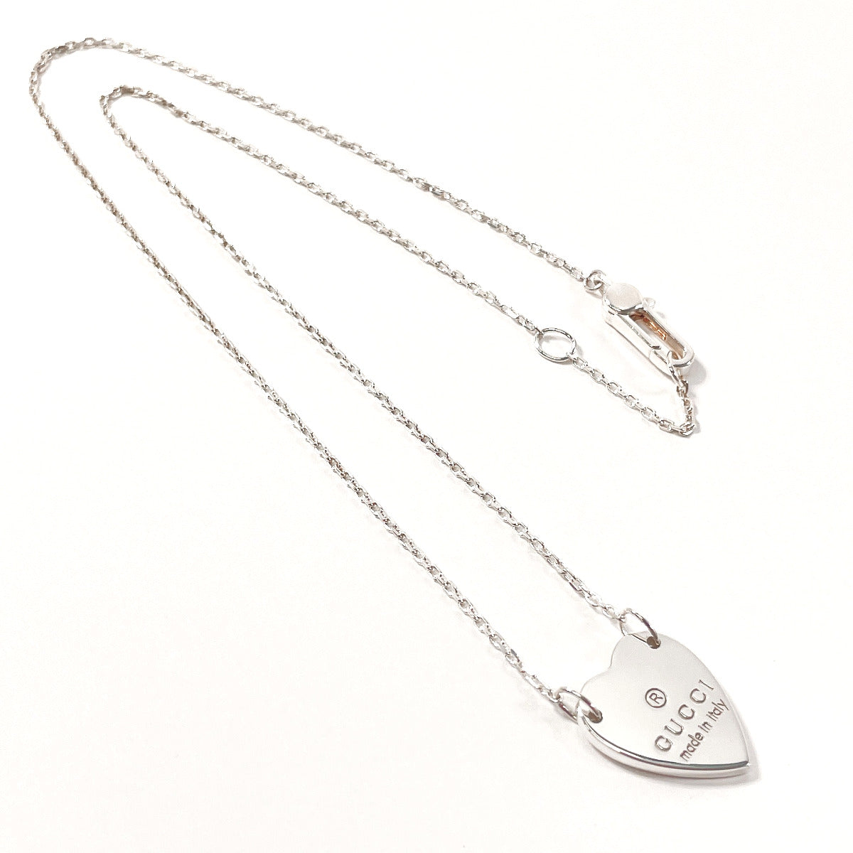 GUCCI Necklace Silver925 Silver Heart plate Women