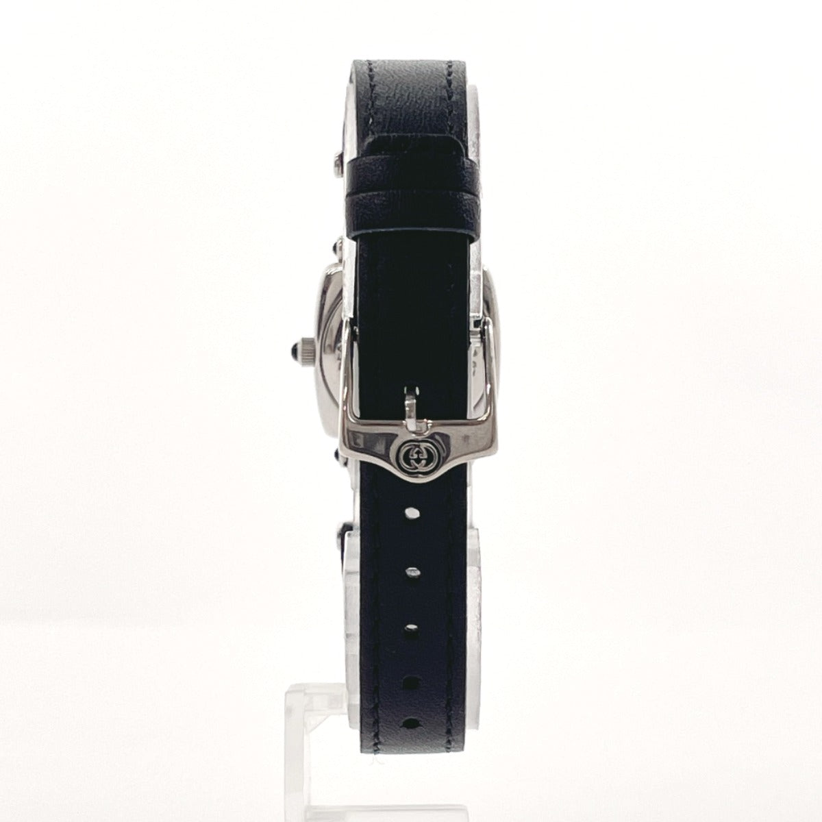 GUCCI Watches Quartz 6300L Stainless Steel Silver black dial Women