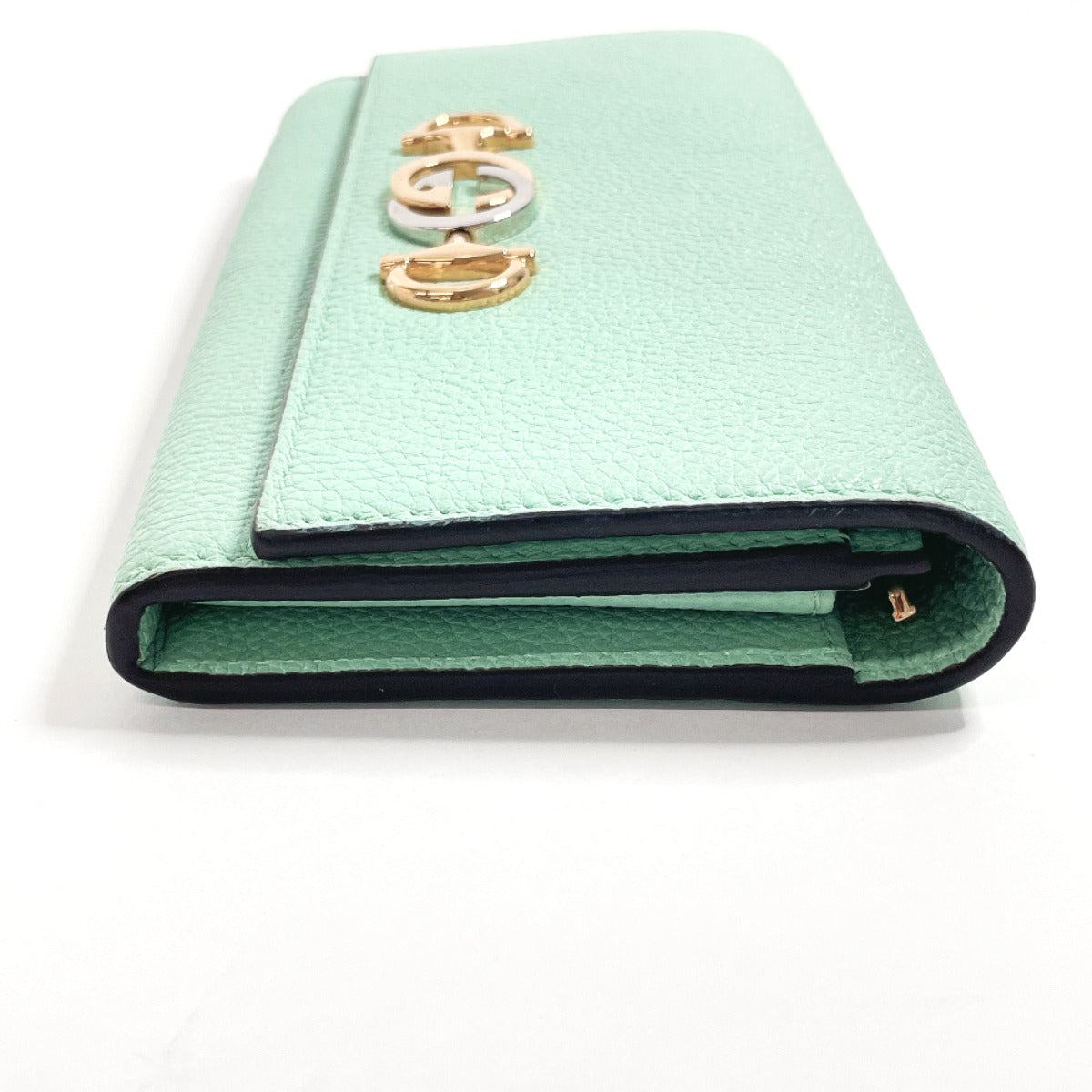 GUCCI Long Wallet Purse 573612 leather green Zumi Women