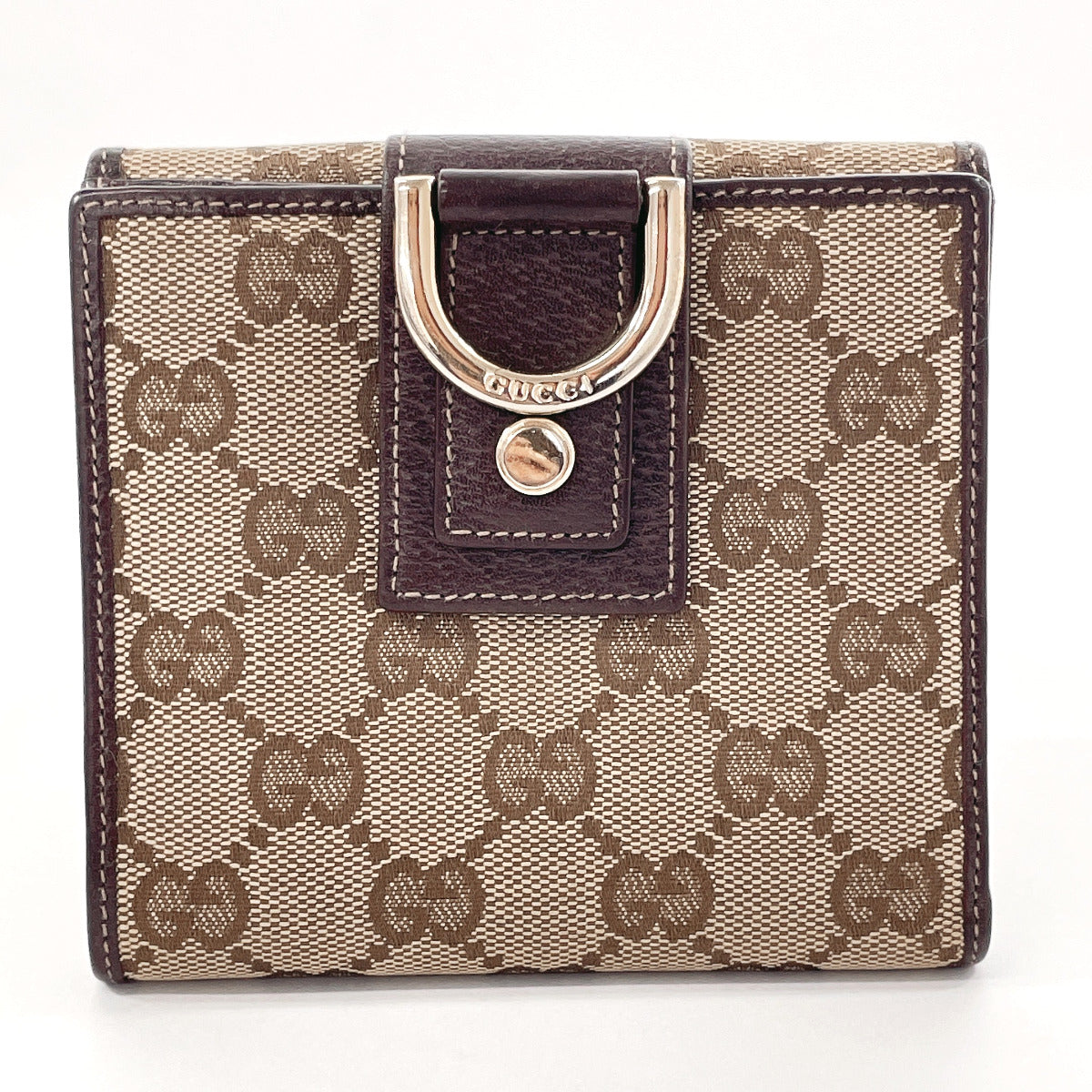 GUCCI Bifold Wallet 141411 GG canvas Brown Women