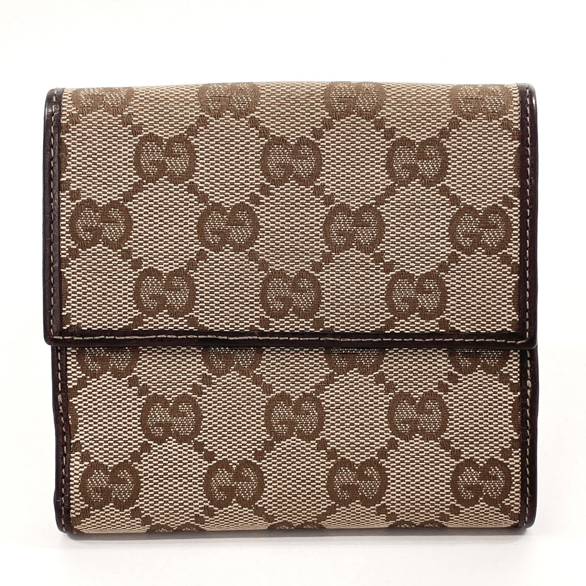 GUCCI Bifold Wallet 141411 GG canvas Brown Women