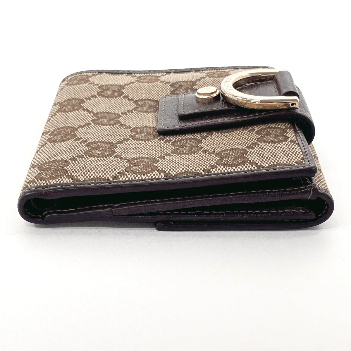 GUCCI Bifold Wallet 141411 GG canvas Brown Women