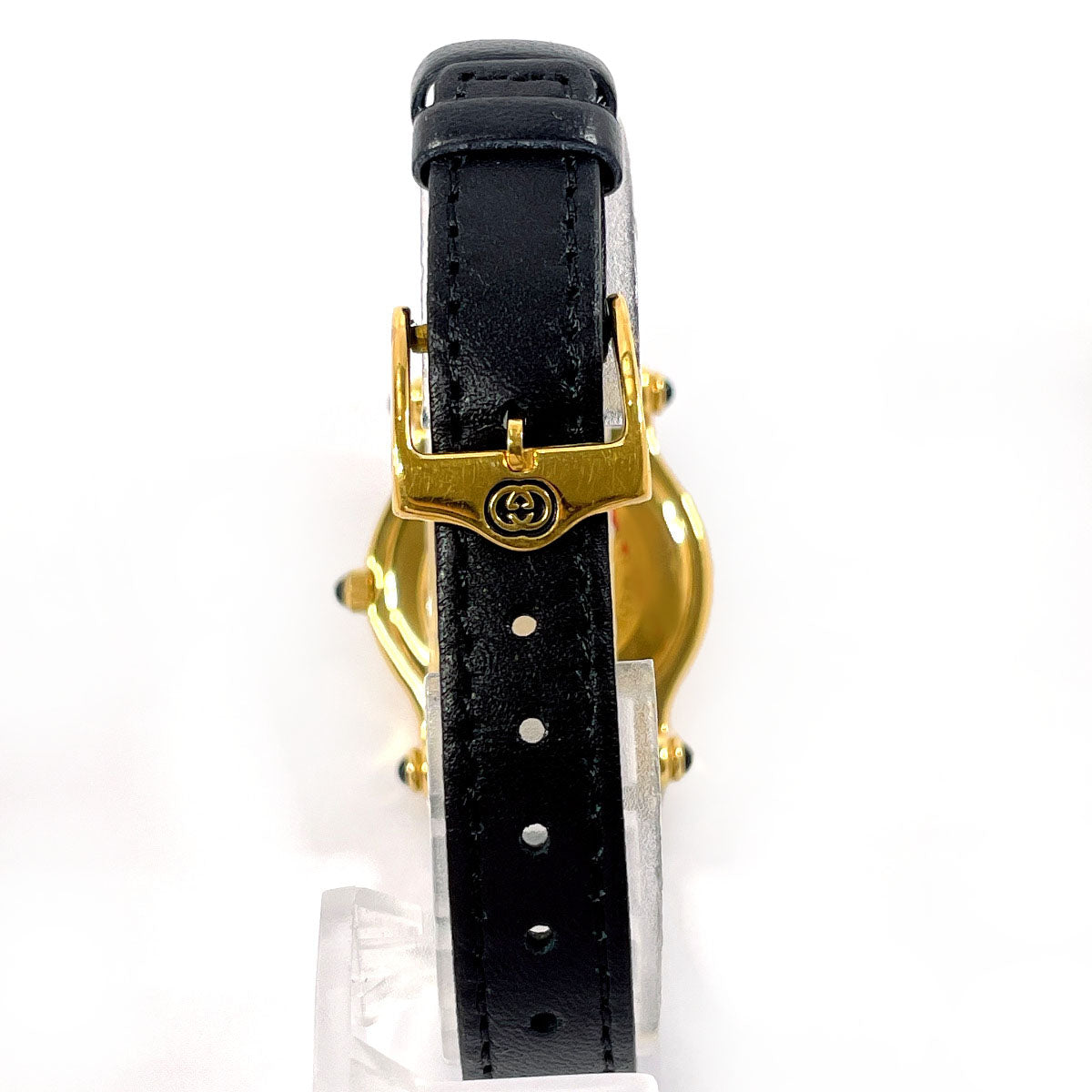 GUCCI Watches Quartz 6500L Stainless Steel , Leather gold black dial Women