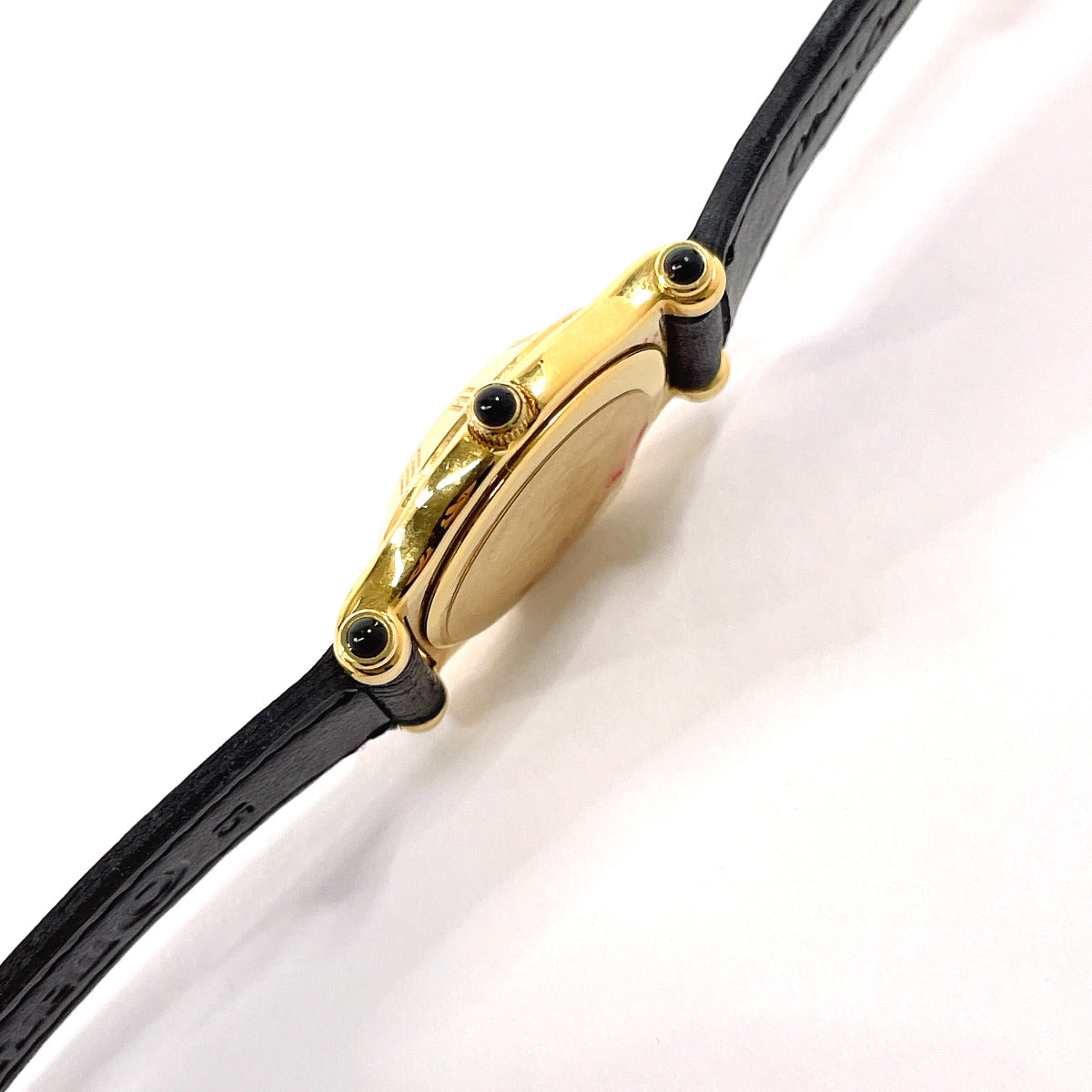 GUCCI Watches Quartz 6500L Stainless Steel , Leather gold black dial Women  d