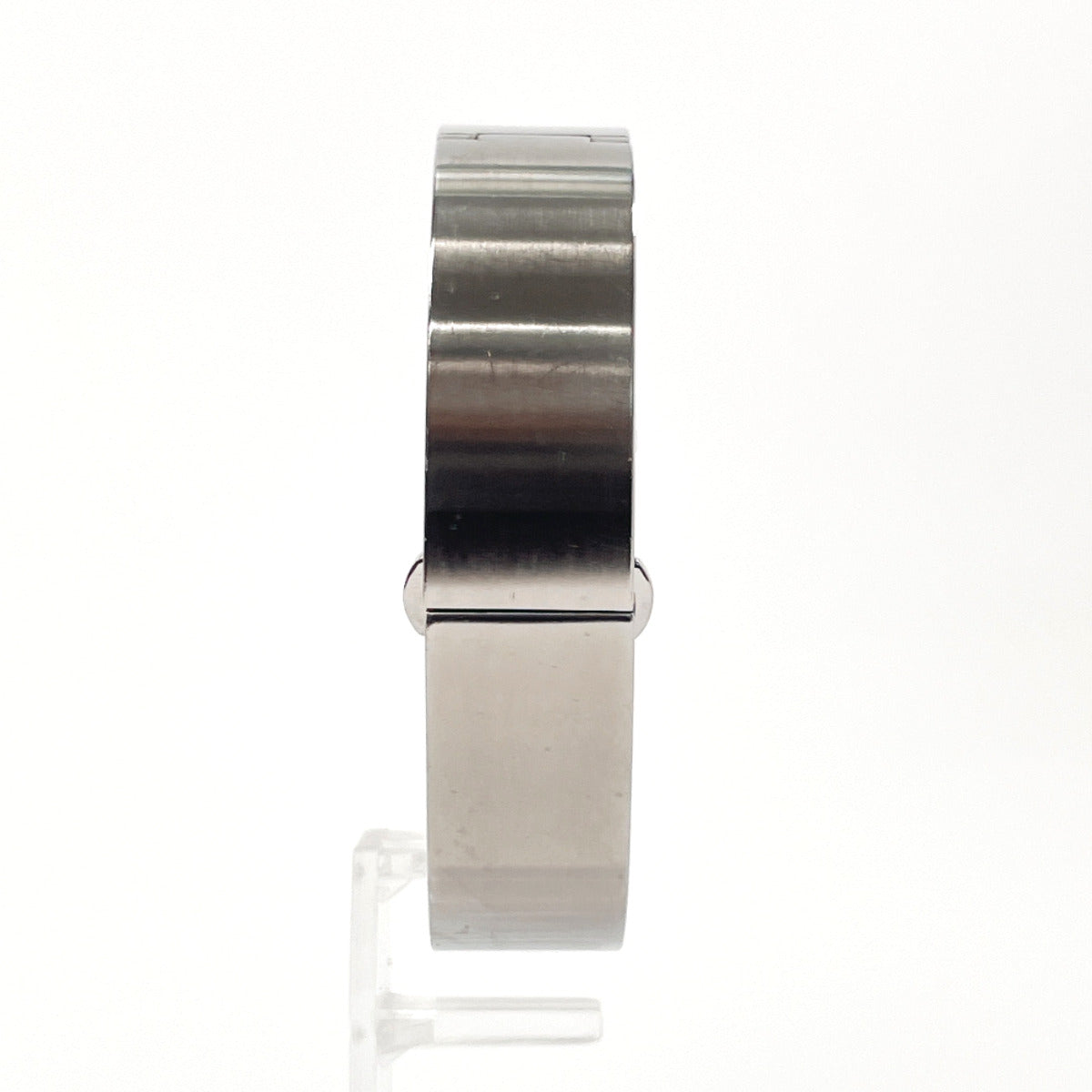 GUCCI Watches Quartz 2400S Stainless Steel Silver Bangle watch black dial Women