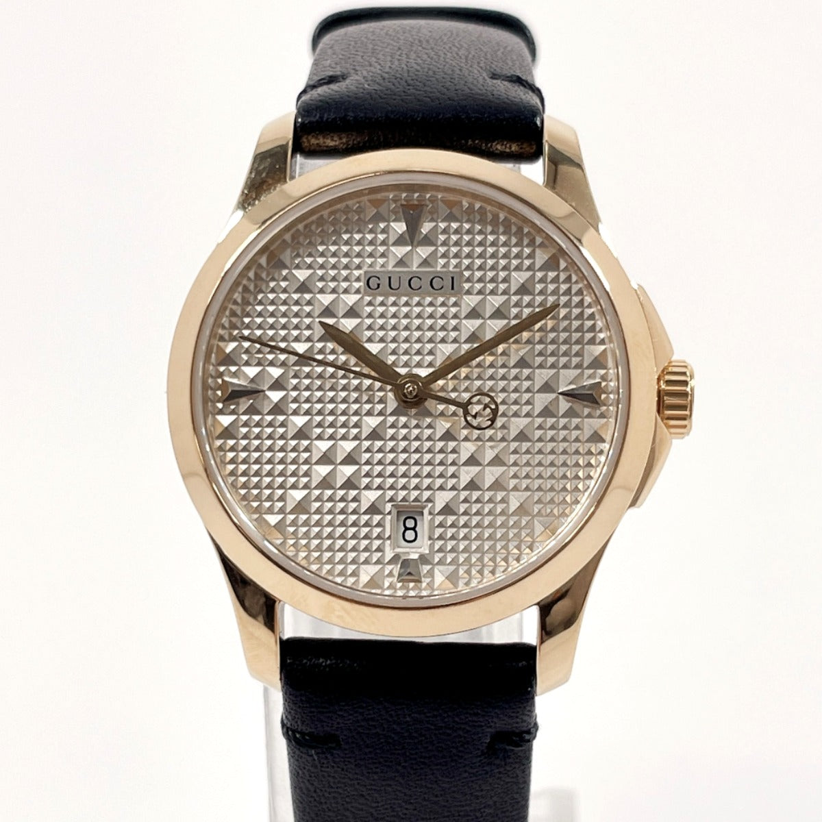 GUCCI Watches Quartz YA126571 Stainless Steel , Leather gold G timeless Silver dial Women  d