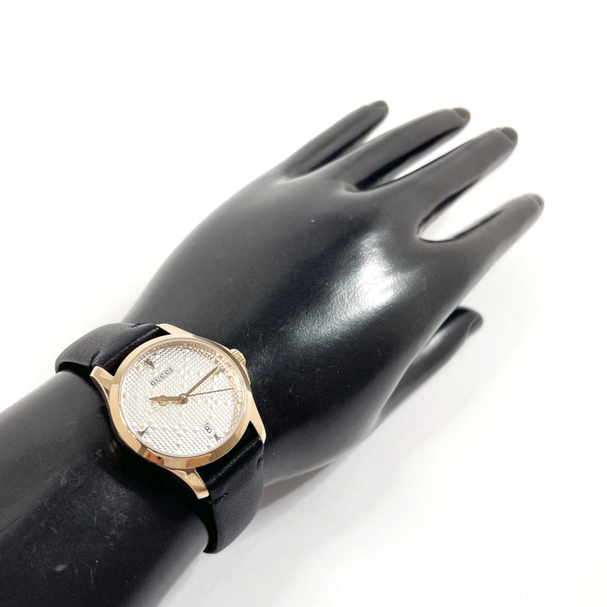 GUCCI Watches Quartz YA126571 Stainless Steel , Leather gold G timeless Silver dial Women  d