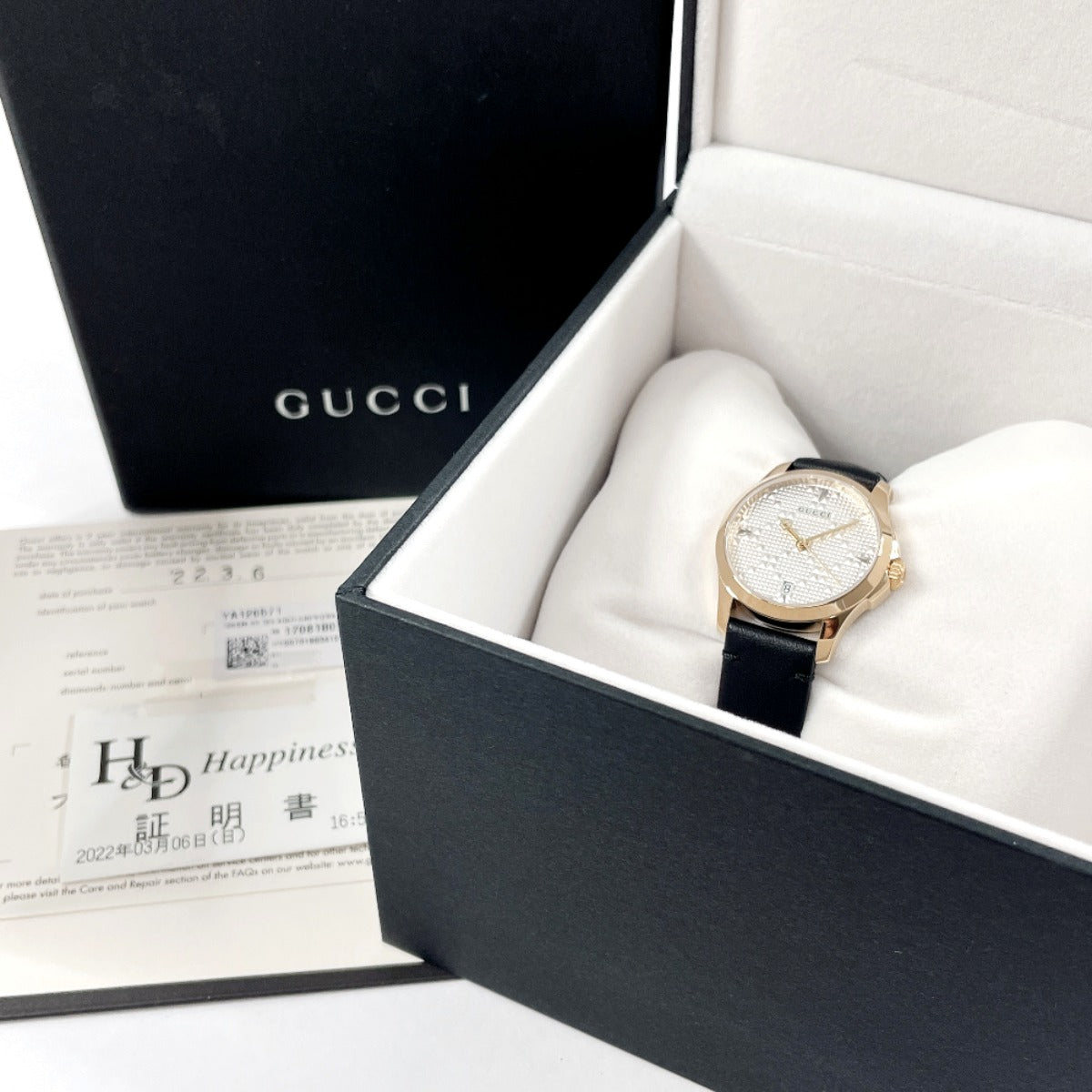 GUCCI Watches Quartz YA126571 Stainless Steel , Leather gold G timeless Silver dial Women  d