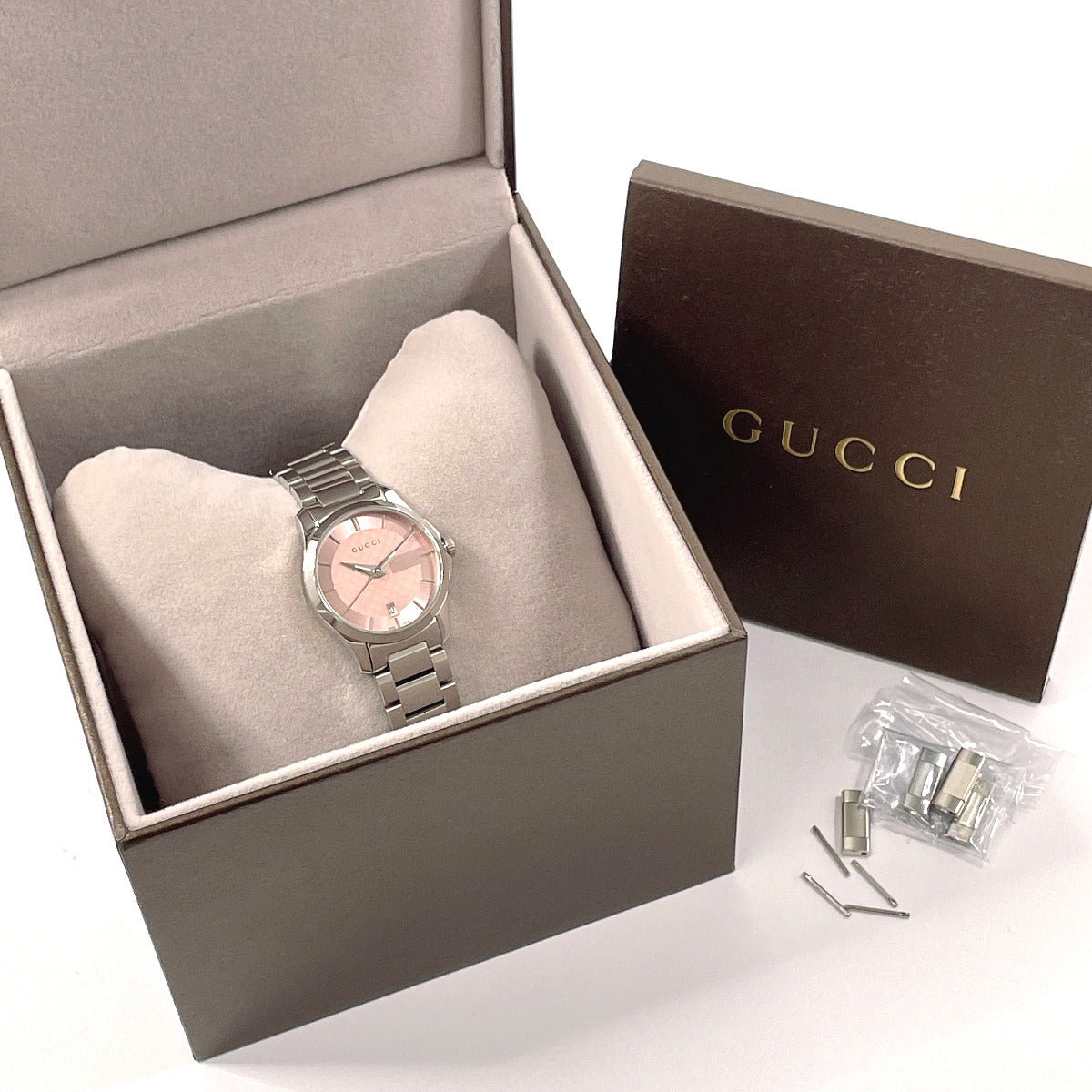 GUCCI Watches Quartz YA126524 Stainless Steel Silver G timeless pink dial Women  d