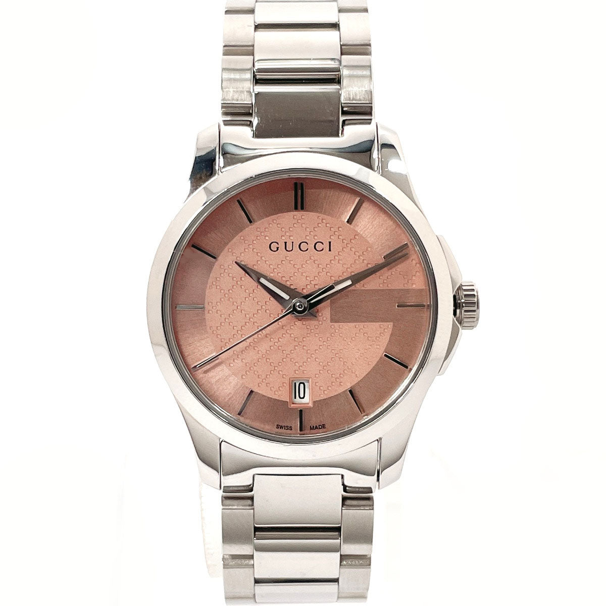GUCCI Watches Quartz YA126524 Stainless Steel Silver G timeless pink dial Women