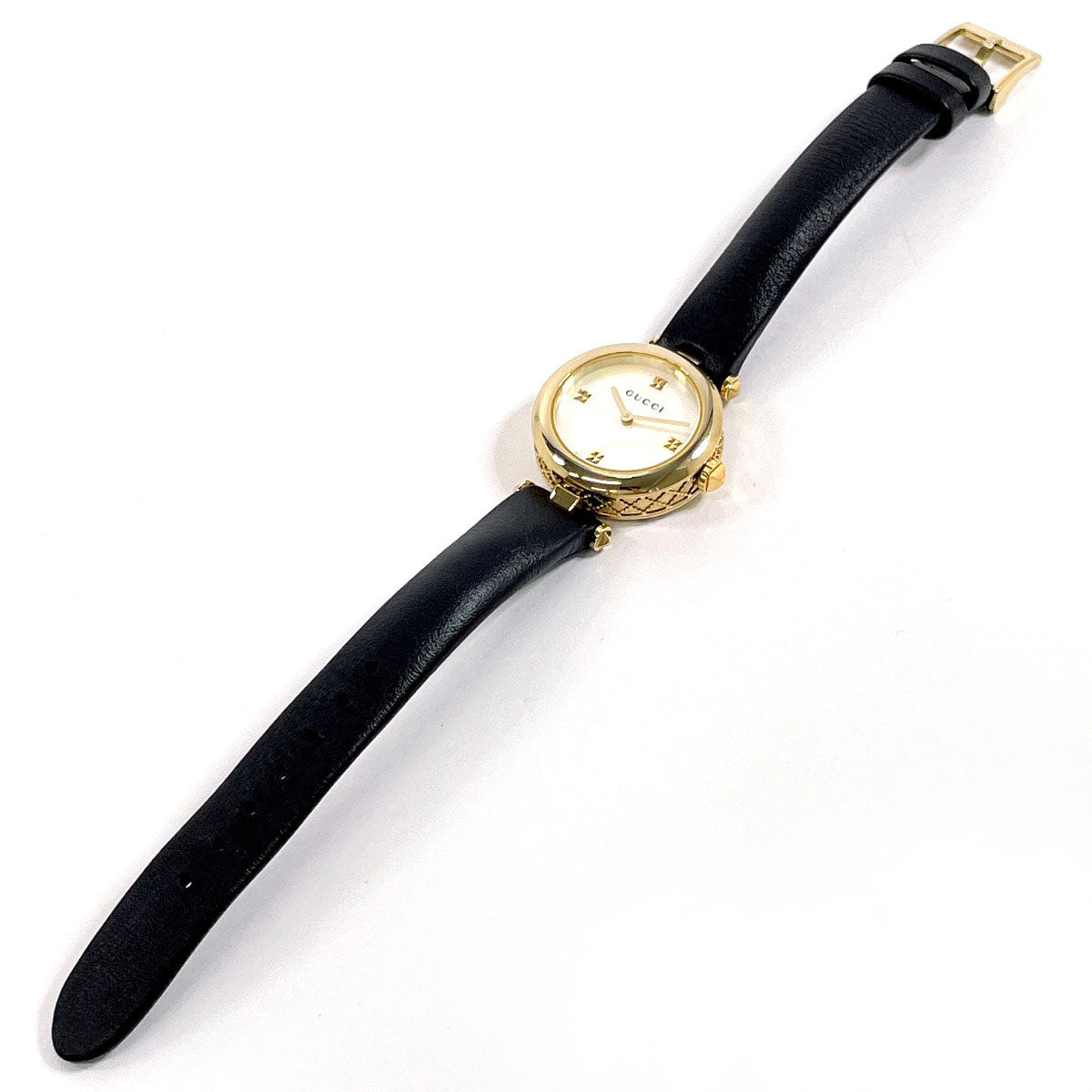 GUCCI Watches Quartz YA141505 Stainless Steel , Leather gold Diamantissima shell dial Women  d