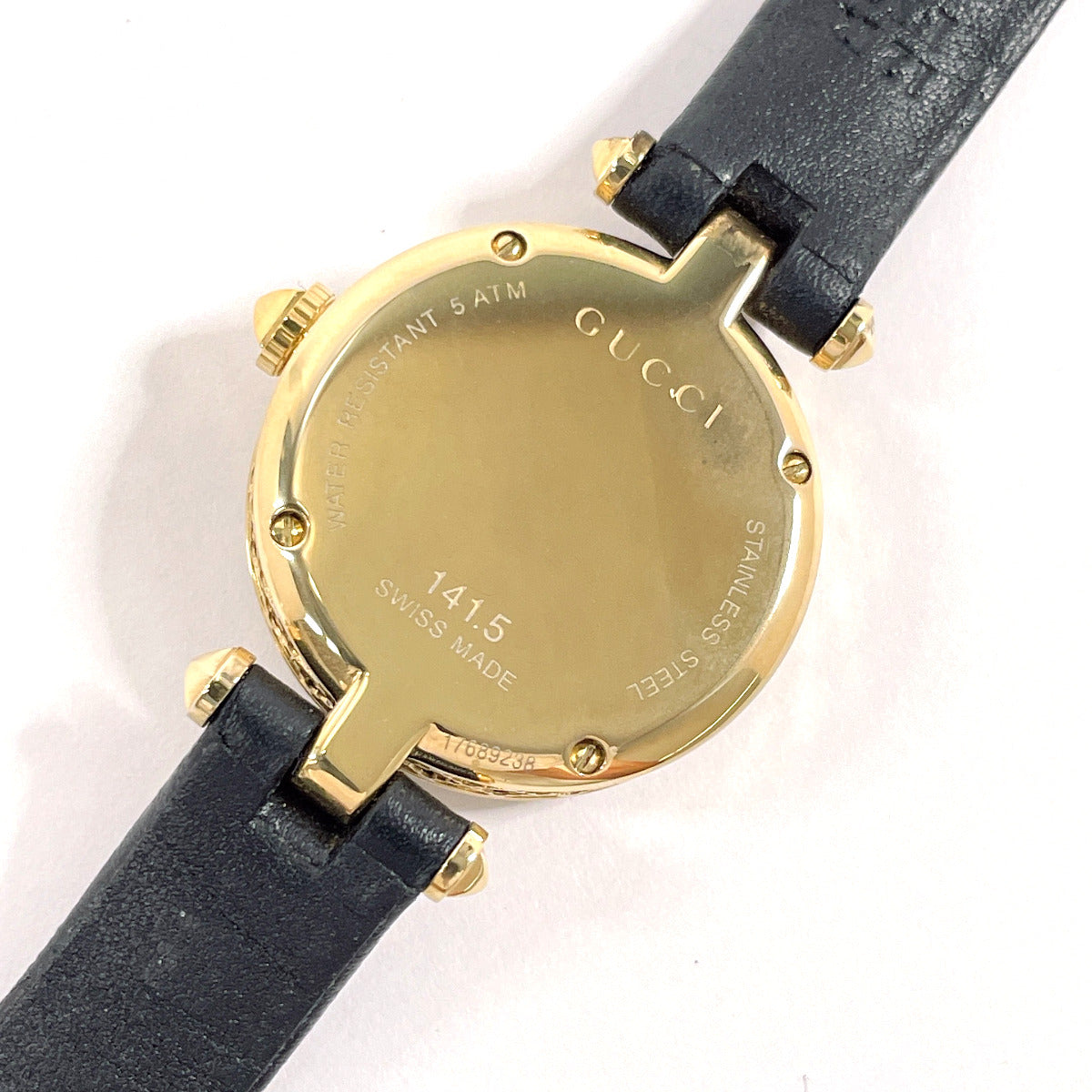 GUCCI Watches Quartz YA141505 Stainless Steel , Leather gold Diamantissima shell dial Women  d