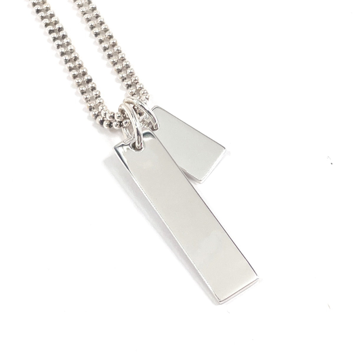 GUCCI Necklace Silver925 Silver Double chain plate unisex