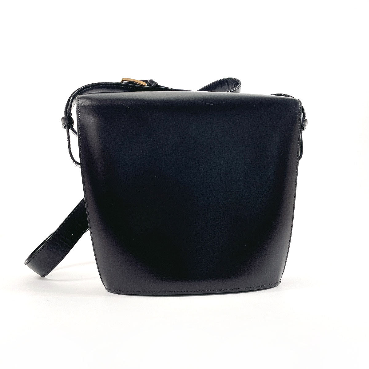 CELINE Shoulder Bag leather black   Circle logo