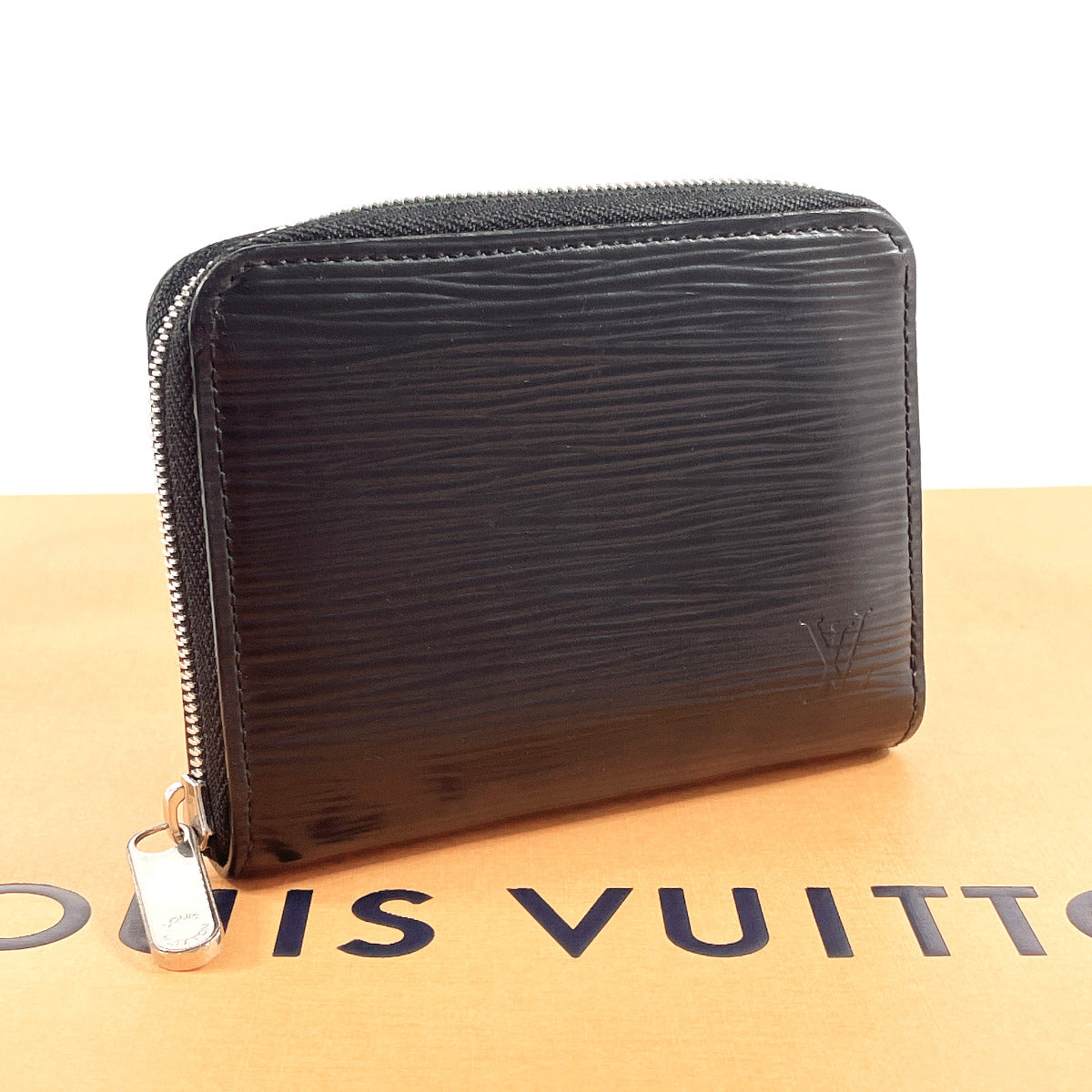 LOUIS VUITTON Coin case ‚l60152 Epi Leather black Zippy coin purse unisex  d